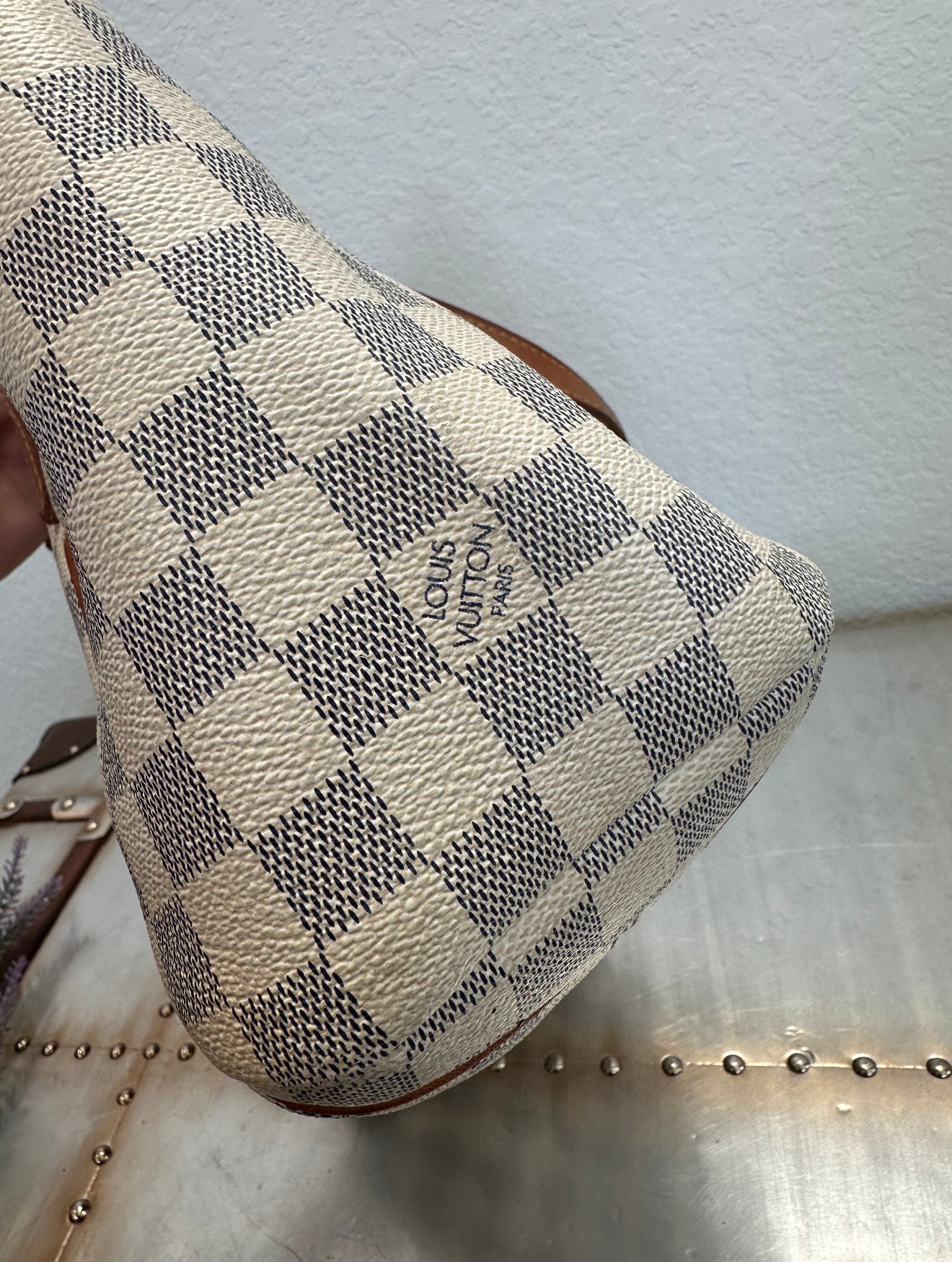 Pre-owned Authentic Louis Vuitton Totally PM Damier Azur Shoulder Bag