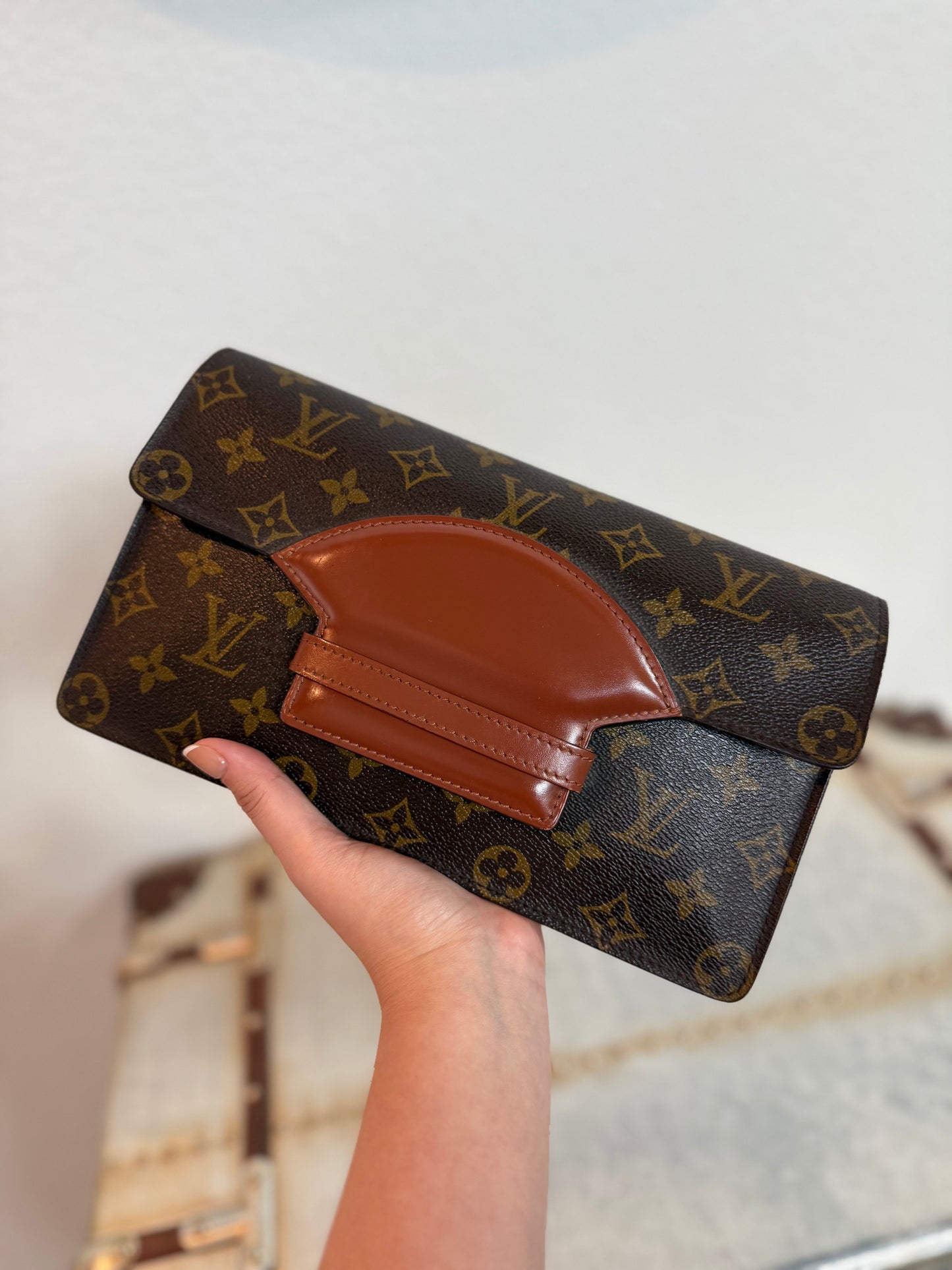 Pre-owned Authentic Louis Vuitton Vintage Chaillot Monogram Canvas Clutch Handbag