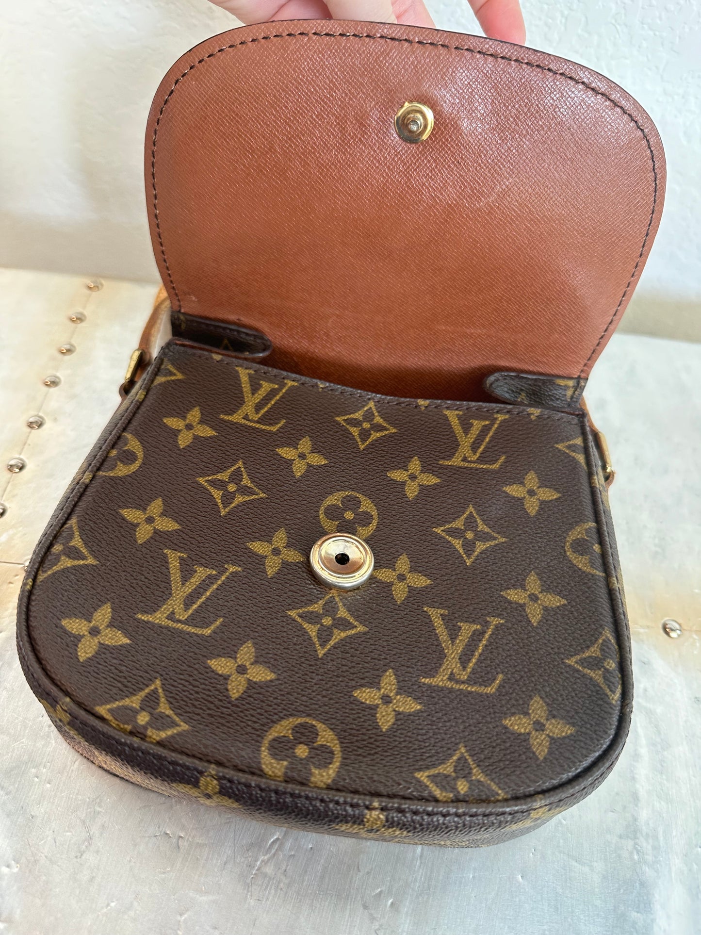 Pre-owned Authentic Louis Vuitton Saint Cloud PM Monogram Shoulder / Crossbody Bag