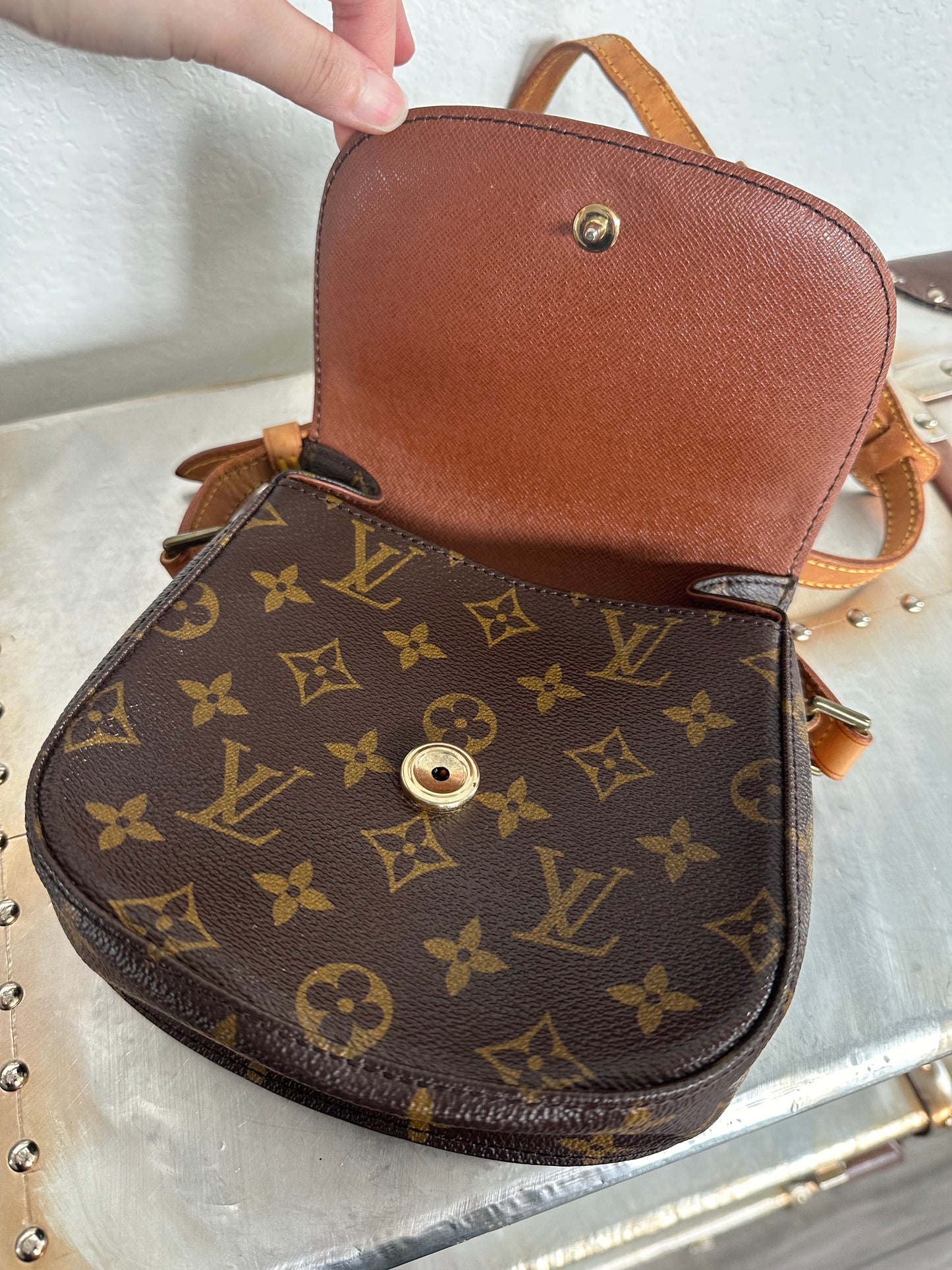 Pre-owned Authentic Louis Vuitton Saint Cloud PM Monogram Shoulder / Crossbody Bag