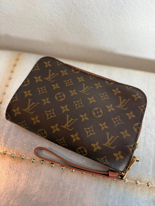 Pre-owned Authentic Louis Vuitton Monogram Orsay Clutch Handbag