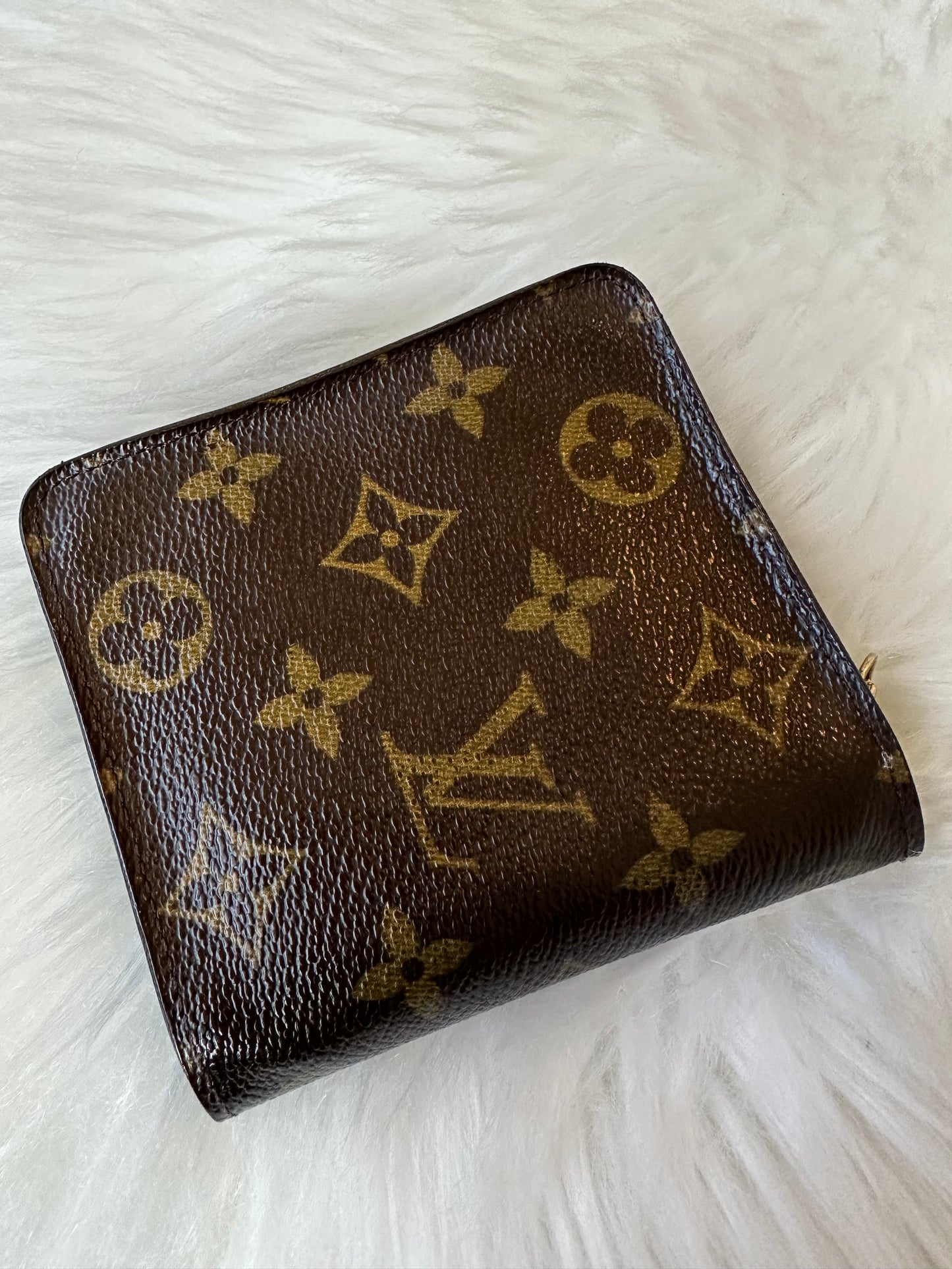 Pre-owned Authentic Louis Vuitton Monogram Compact Zip Wallet