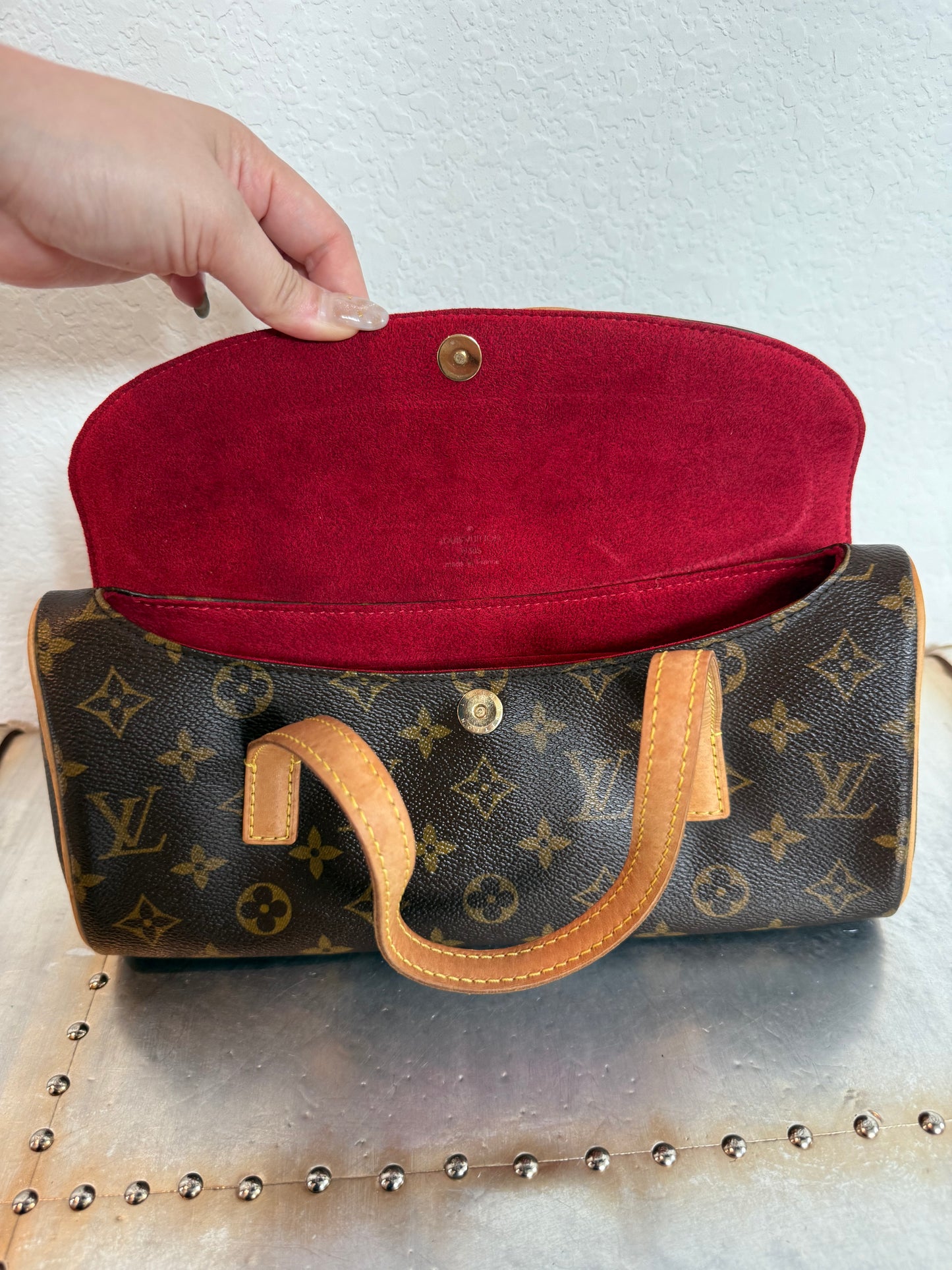 Pre-owned Authentic Louis Vuitton Sonatine Monogram Handbag