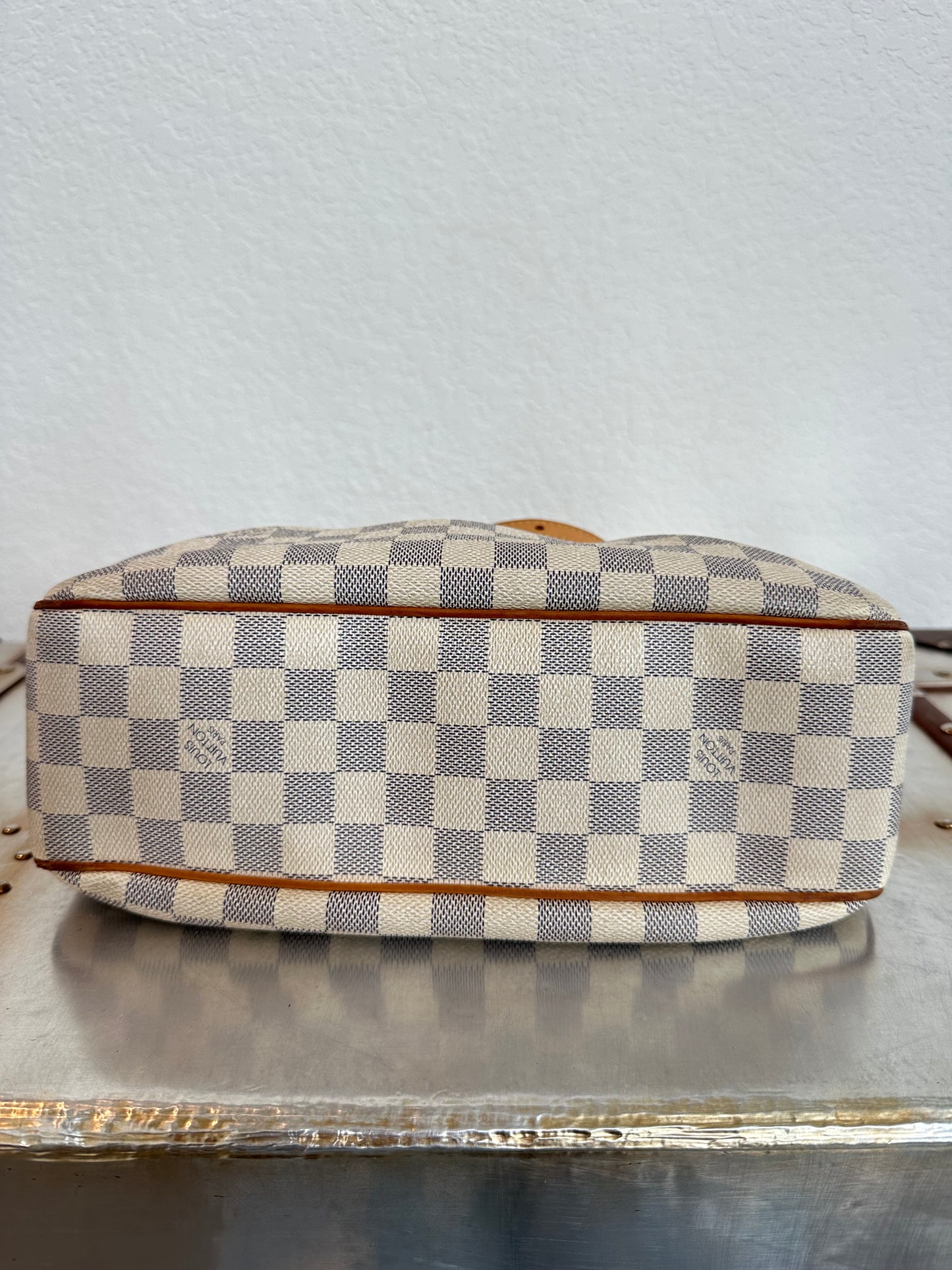Pre-owned Authentic Louis Vuitton Siracusa PM Damier Azur Shoulder / Crossbody Bag
