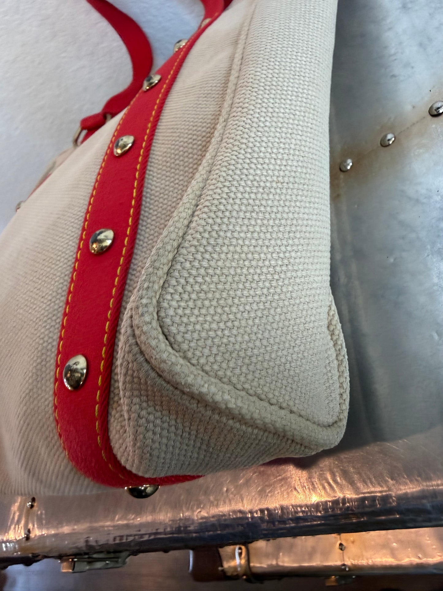 Pre-owned Louis Vuitton Antigua Cabas MM Canvas Shoulder Tote Bag