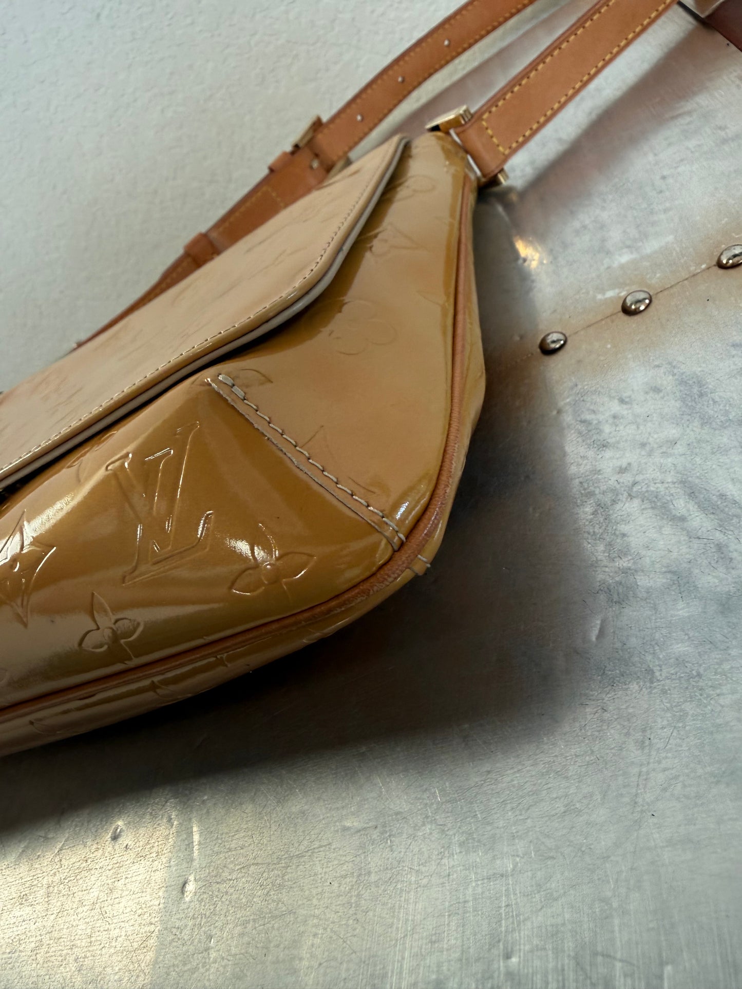 Pre-owned Authentic Louis Vuitton Vernis Thompson Street Shoulder Bag