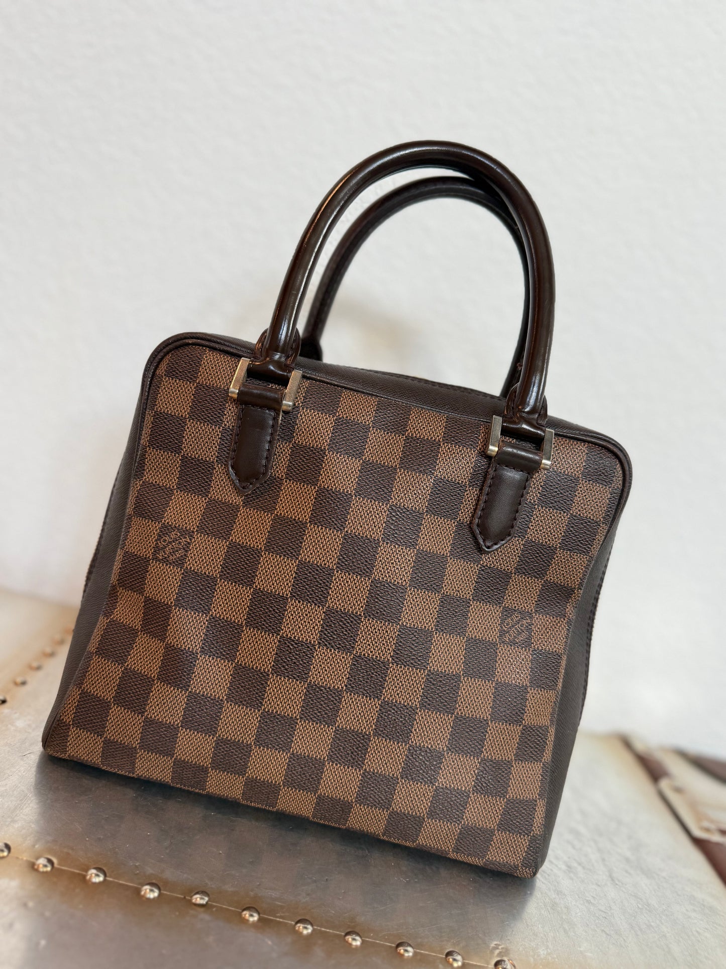 Pre-owned Authentic Louis Vuitton Brera Damier Ebene Handbag