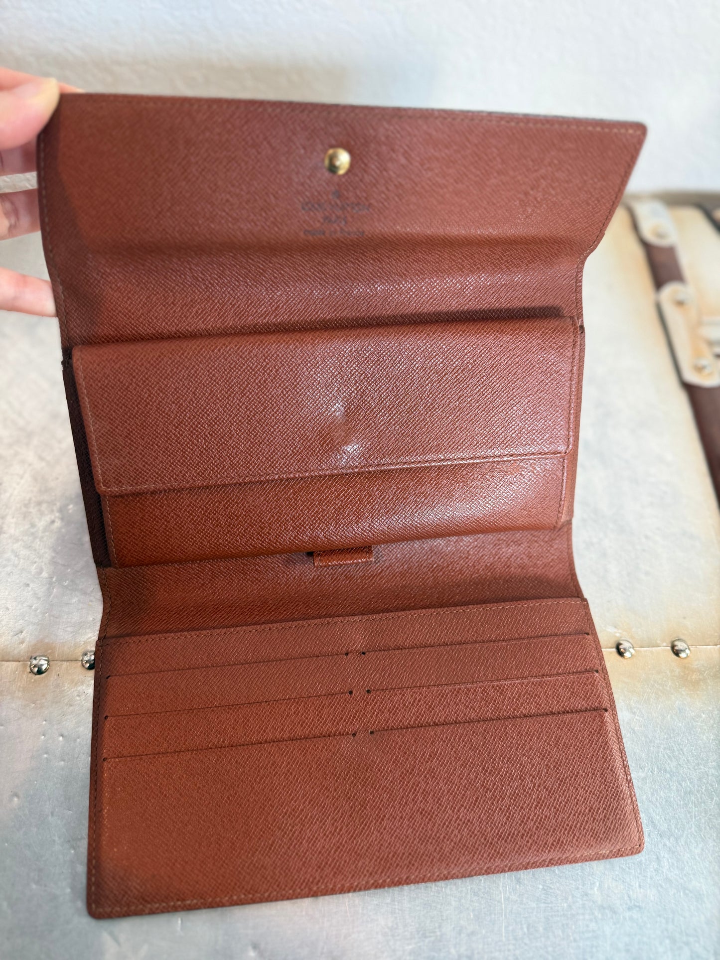 Pre-owned Authentic Louis Vuitton Portefeuille International Monogram Wallet