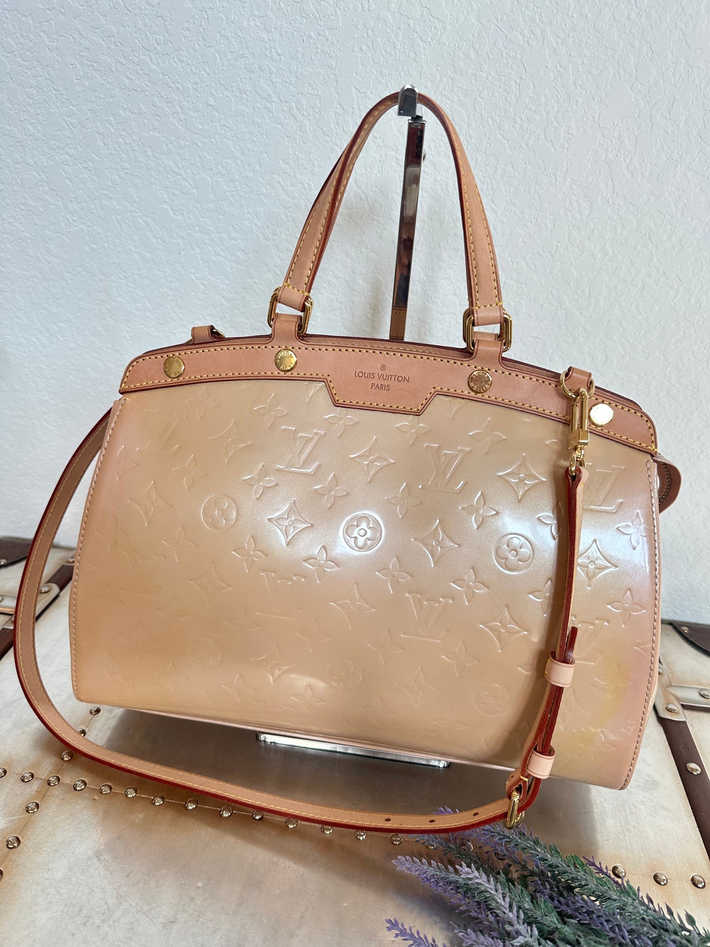 Pre-owned Authentic Louis Vuitton Brea Rose MM Angelique Tote / Shoulder Bag