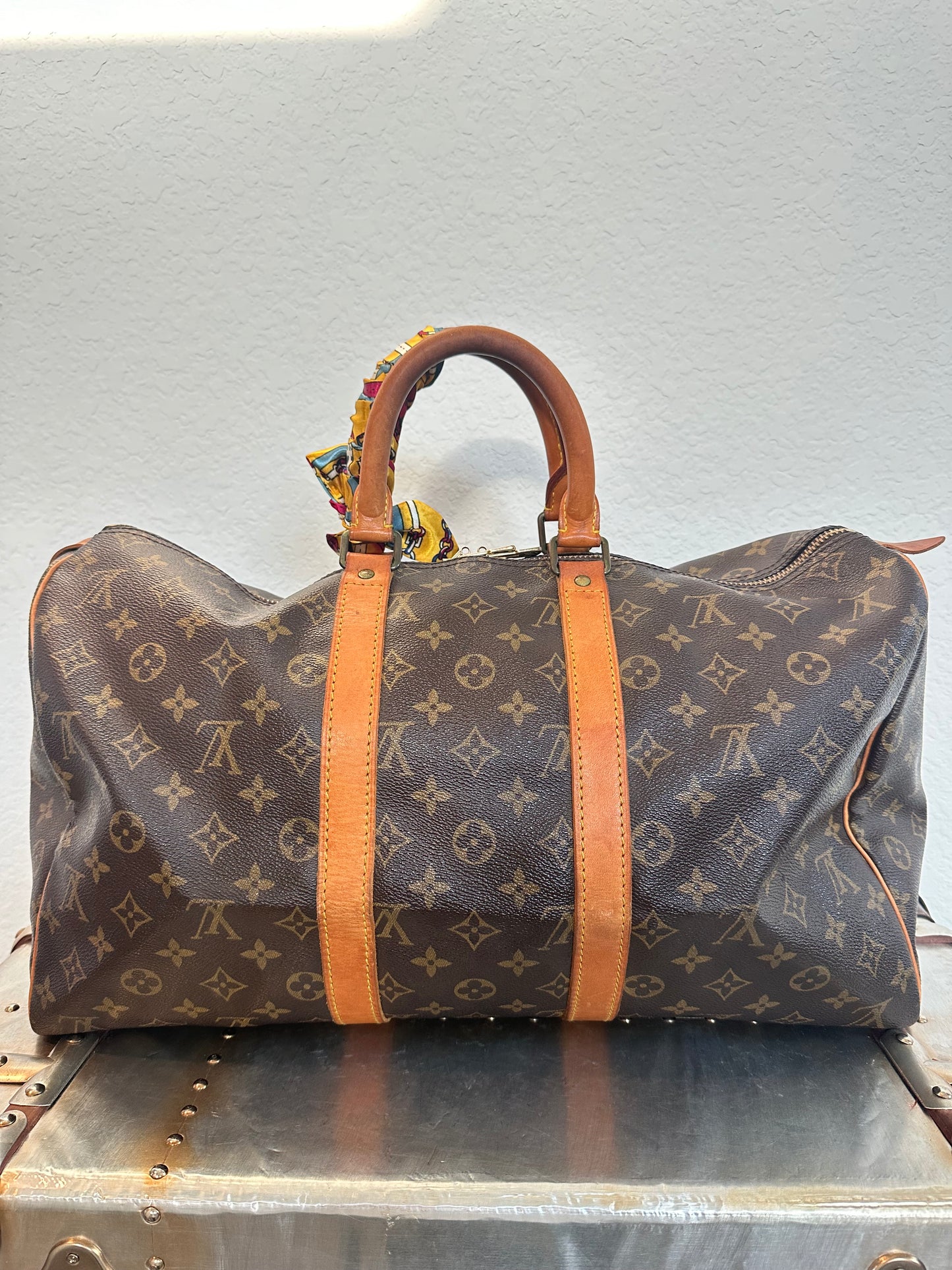 Pre-owned Authentic Louis Vuitton Keepall 45 Monogram Travel Handbag