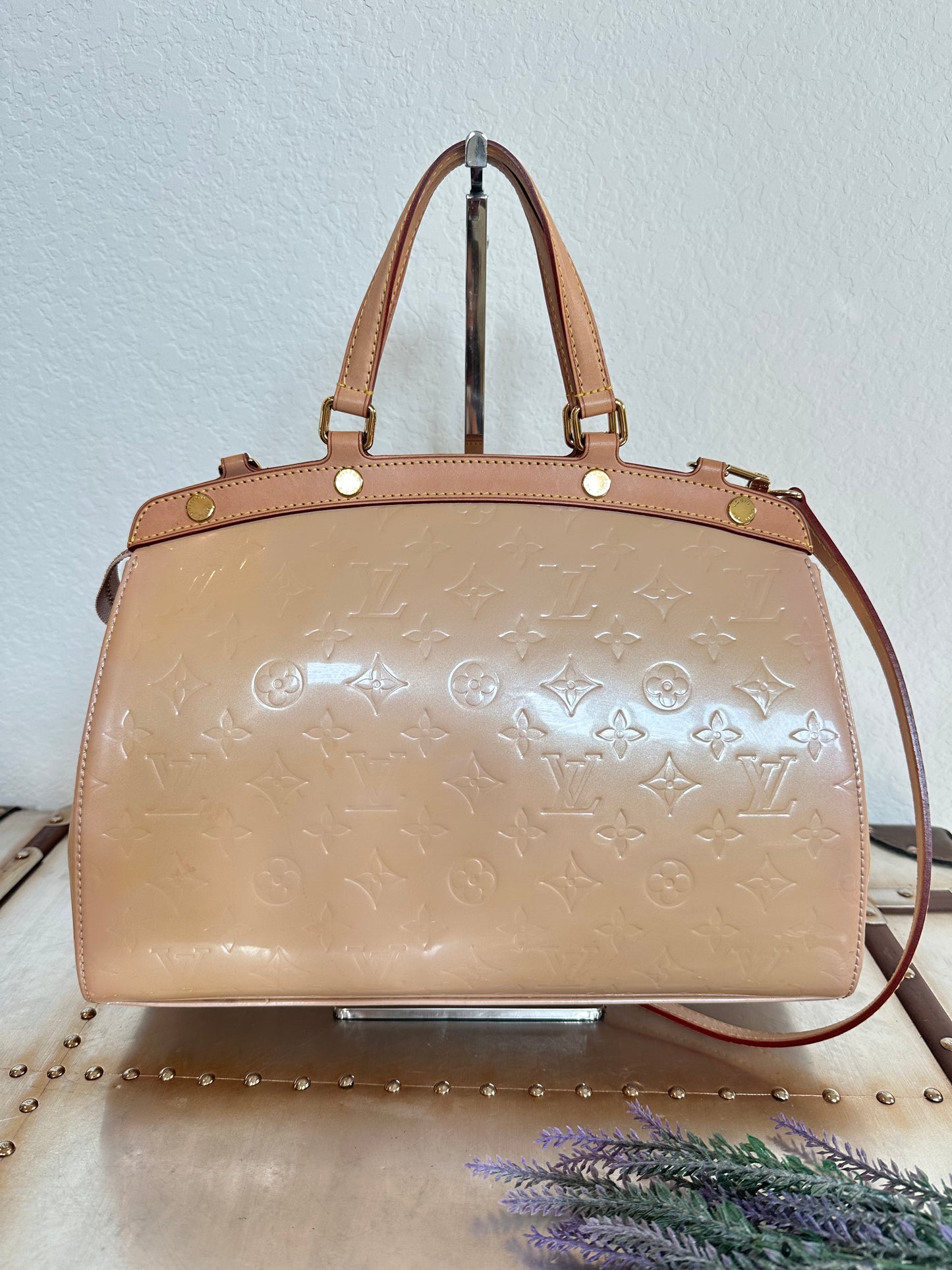 Pre-owned Authentic Louis Vuitton Brea Rose MM Angelique Tote / Shoulder Bag