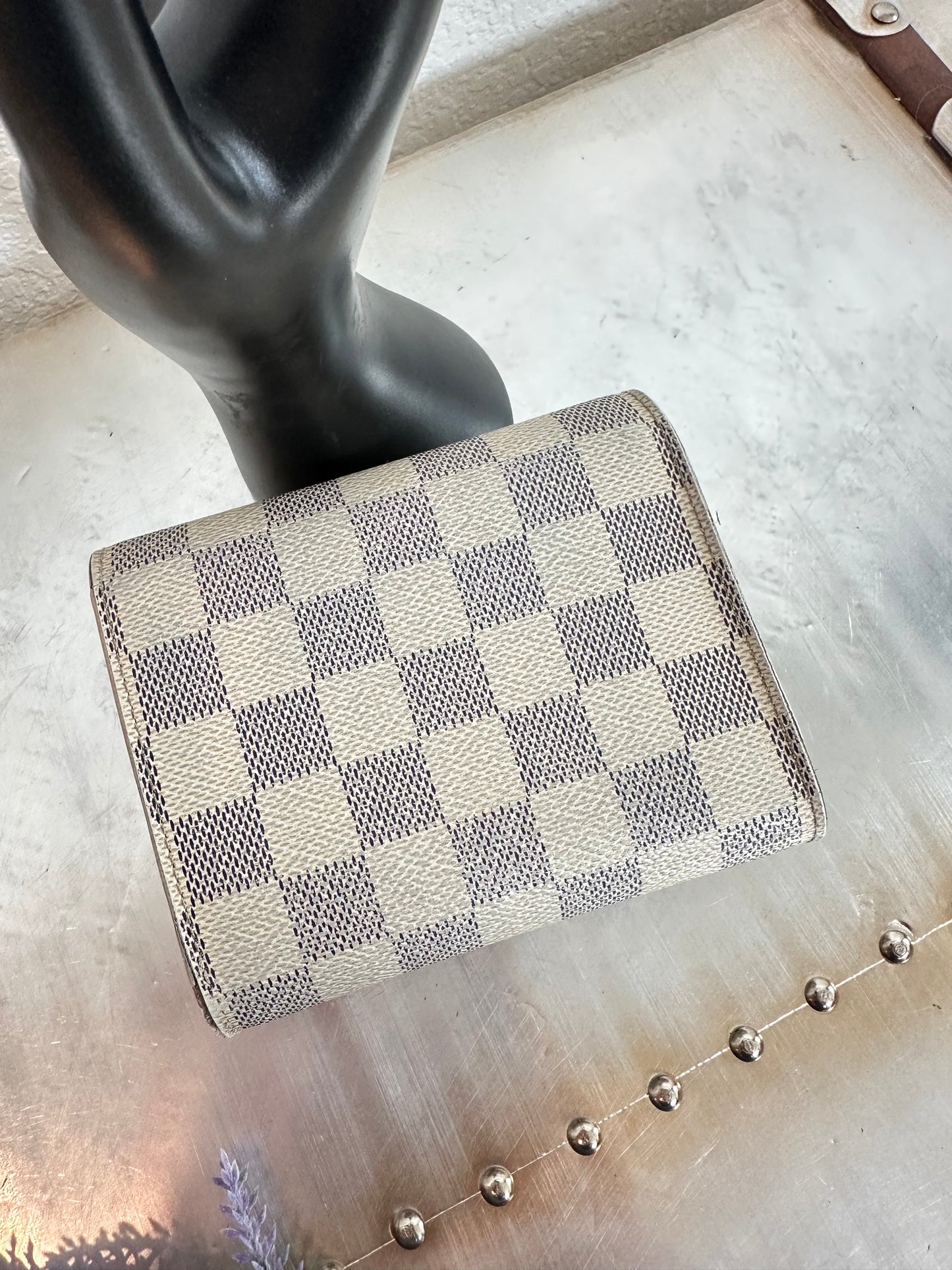 Pre-owned Authentic Louis Vuitton Damier Azur Portefeuille Koala Wallet