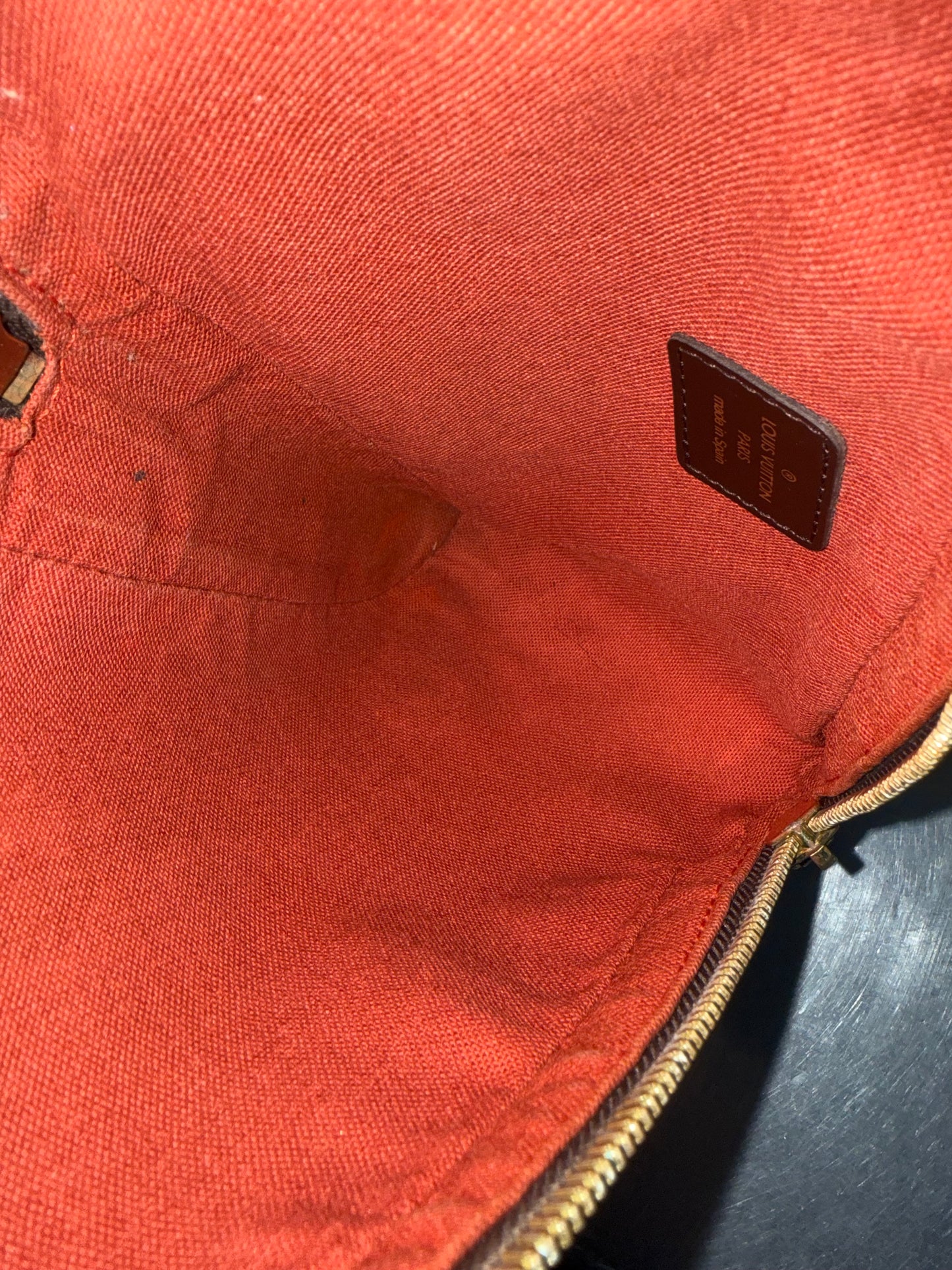 Pre-owned Authentic Louis Vuitton Damier Ebene Geronimos Body Bag