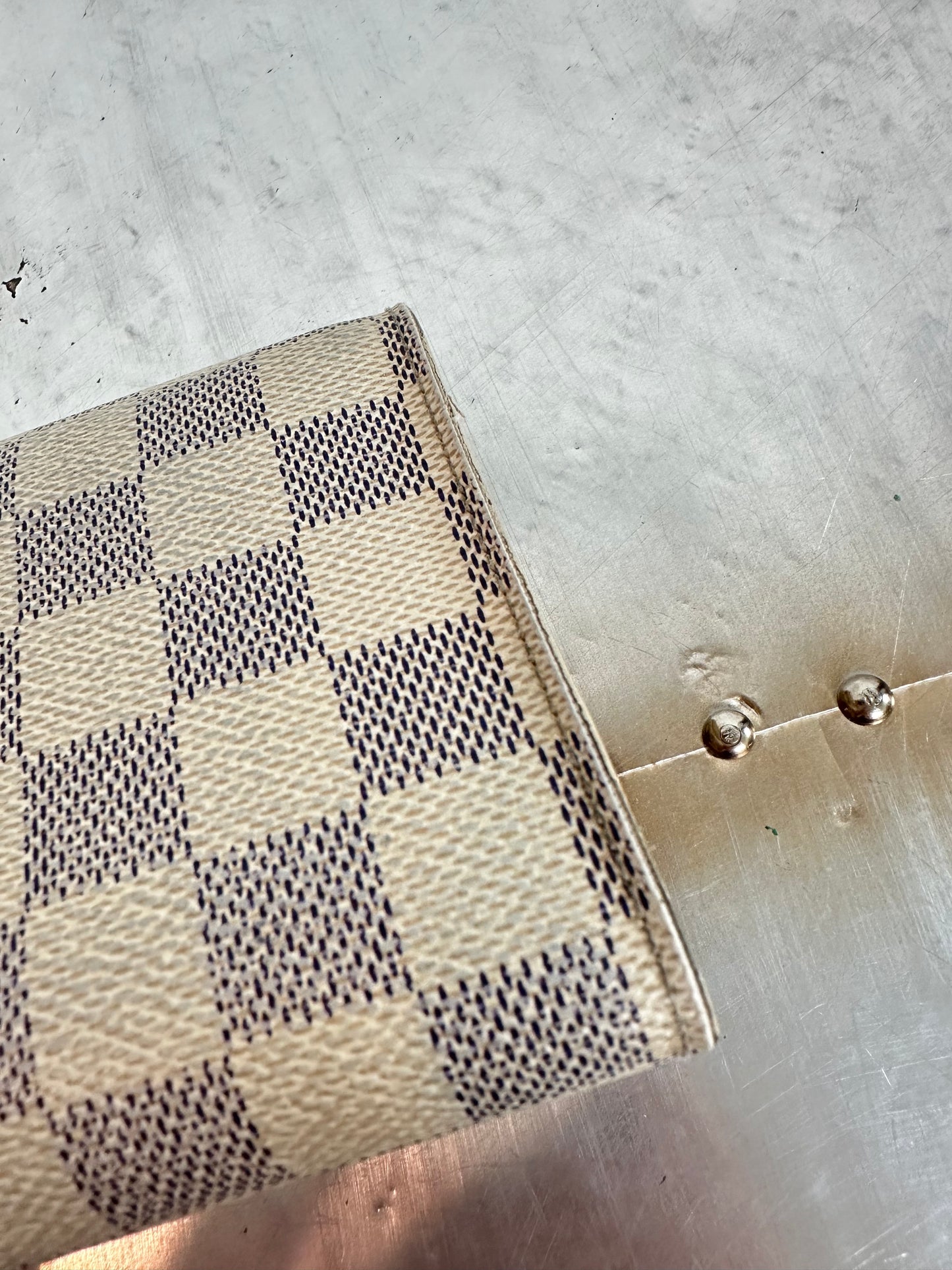 Pre-owned Authentic Louis Vuitton Damier Azur Portefeuille Koala Wallet