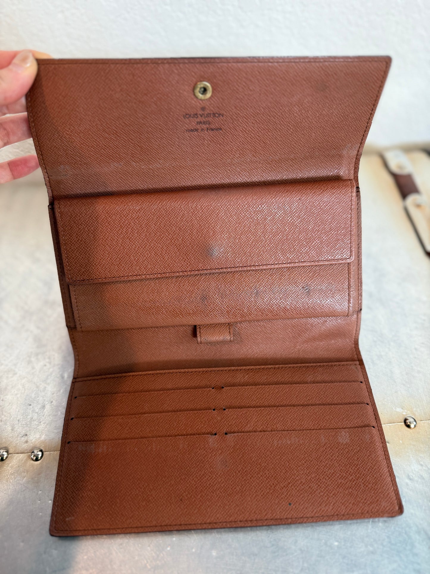 Pre-owned Authentic Louis Vuitton Portefeuille International Monogram Wallet
