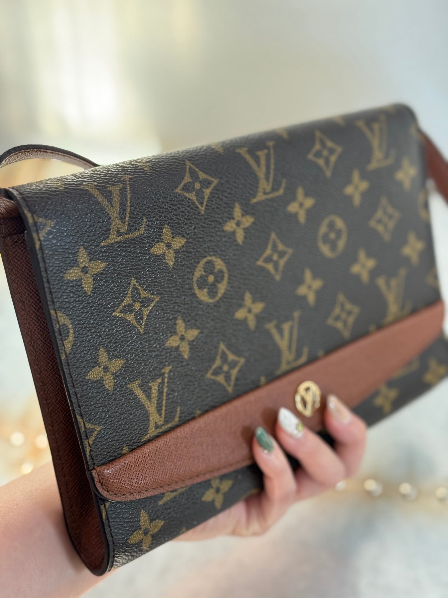 Pre-owned Authentic Louis Vuitton Bordeaux 2-Way Clutch / Shoulder Bag