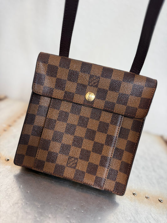 Pre-owned Authentic Louis Vuitton Pimlico Damier Ebene Shoulder / Crossbody Bag