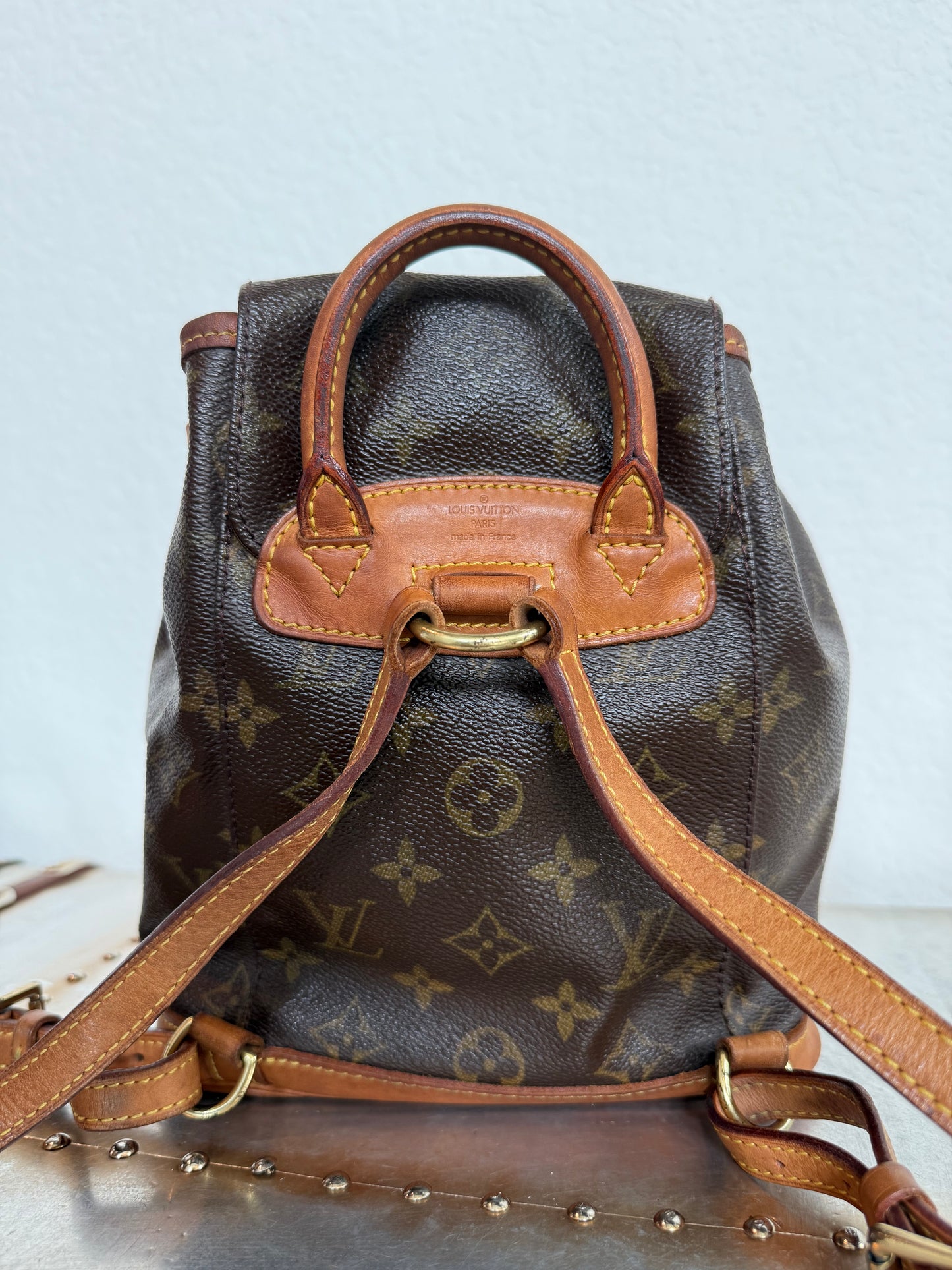 Pre-owned Authentic Louis Vuitton Montsouris Mini Monogram Backpack