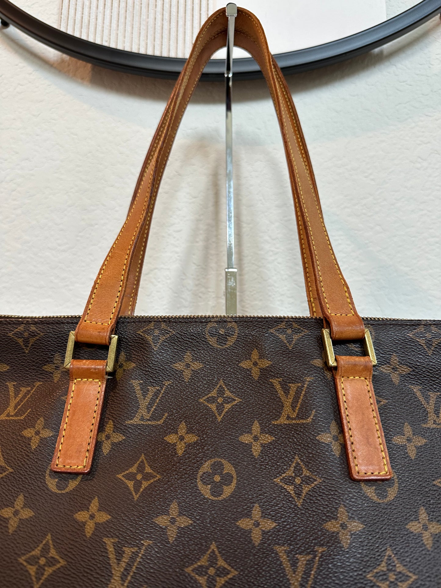 Pre-owned Authentic Louis Vuitton Cabas Mezzo Monogram Shoulder Tote Bag