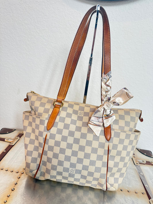 Pre-owned Authentic Louis Vuitton Totally PM Damier Azur Shoulder Bag