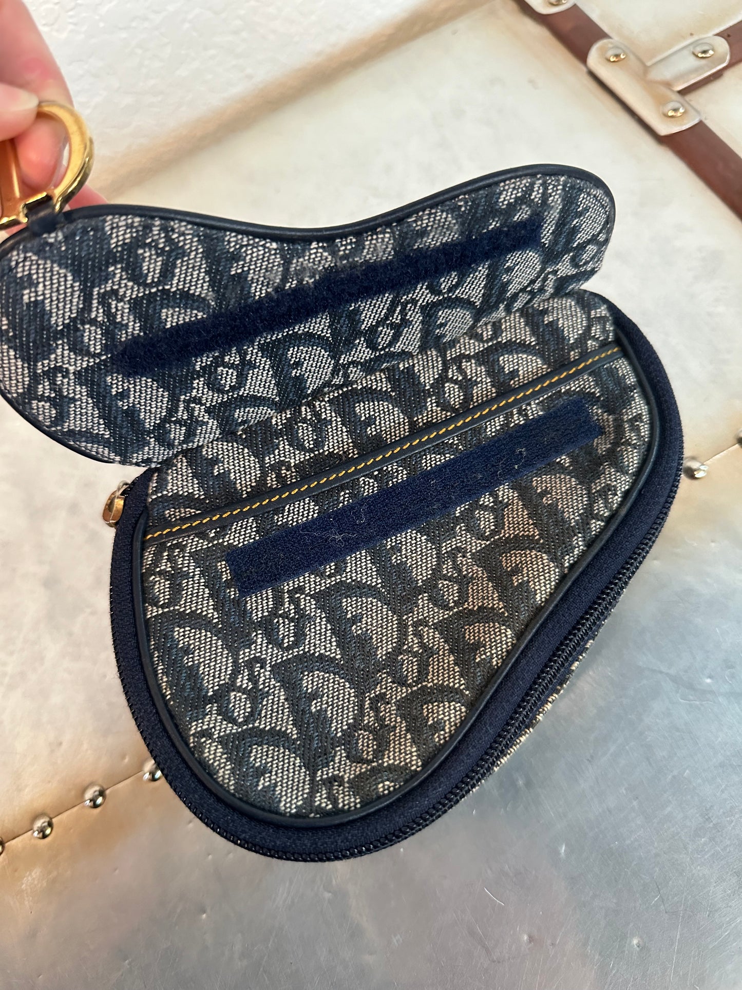 Pre-owned Vintage Christian Dior Mini Saddle Handbag
