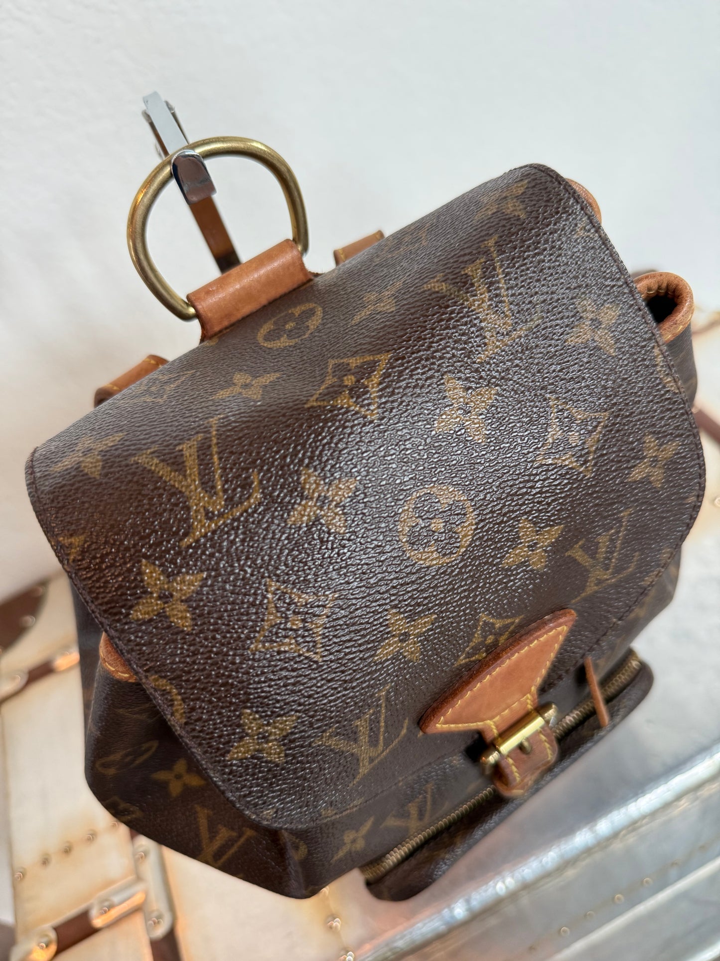 Pre-owned Authentic Louis Vuitton Montsouris MM Monogram Backpack
