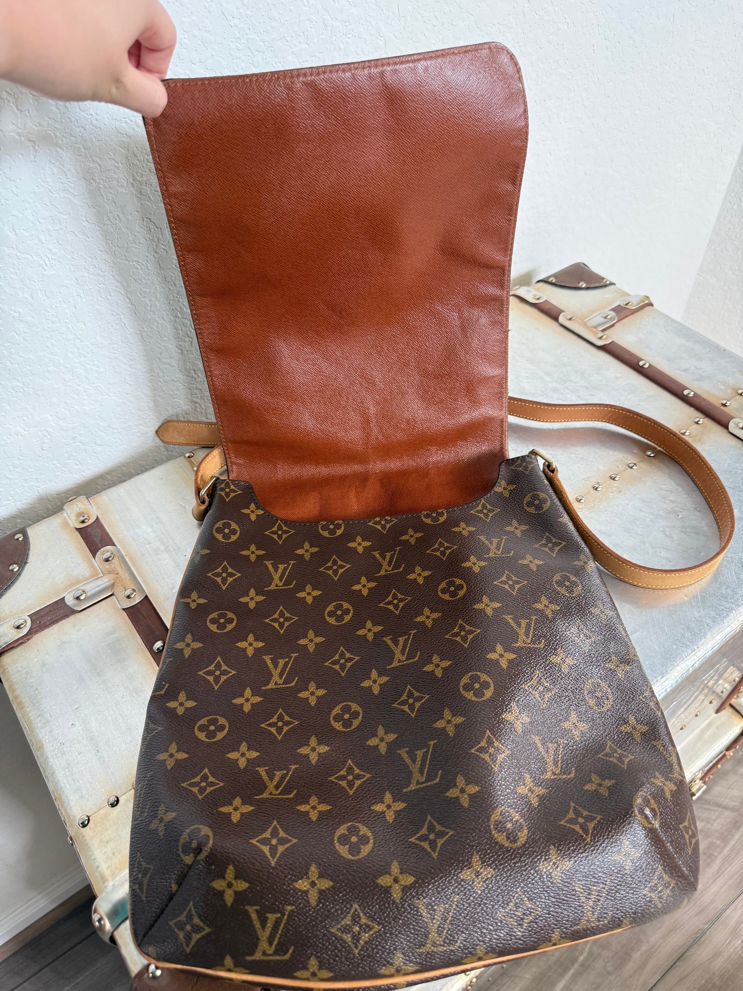 Pre-owned Authentic Louis Vuitton Musette Salsa GM Monogram Shoulder / Crossbody Bag