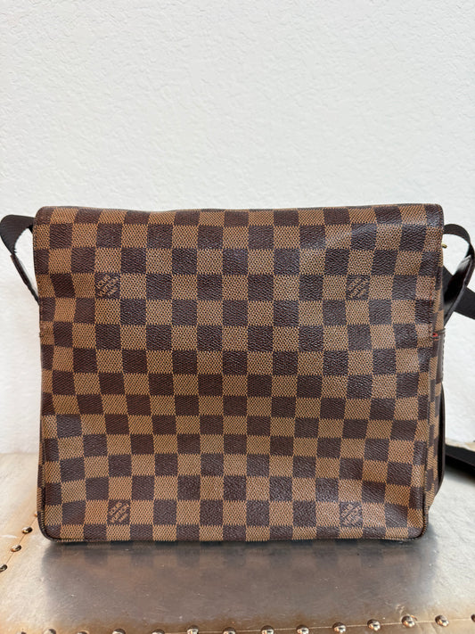 Pre-owned Authentic Louis Vuitton Naviglio Damier Ebene Crossbody Bag