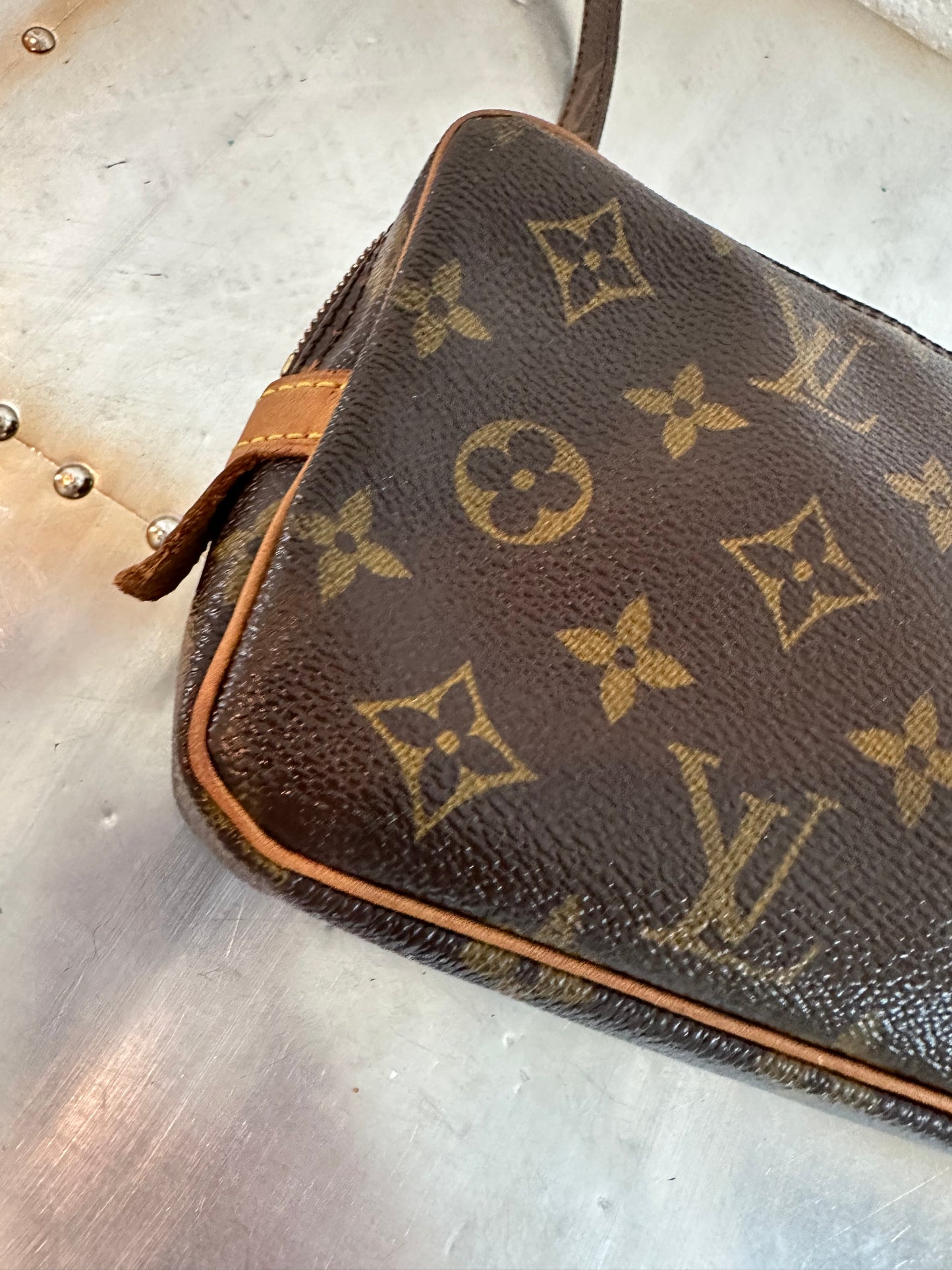 Pre-owned Authentic Louis Vuitton Marly Bandouliere Monogram Crossbody Bag