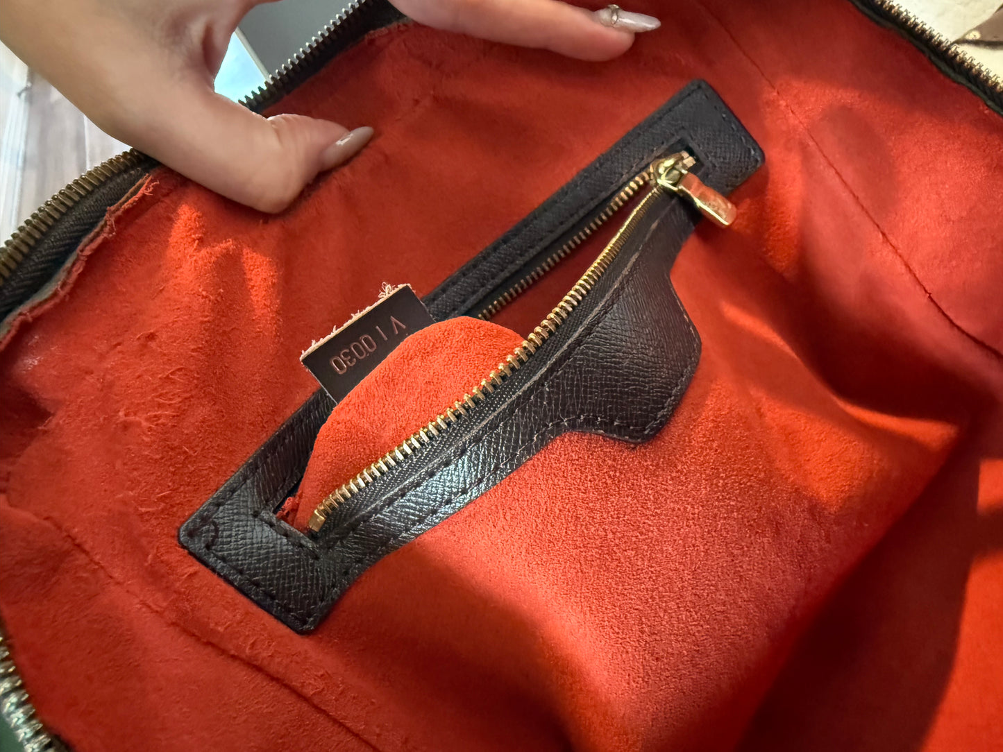 Pre-owned Authentic Louis Vuitton Brera Damier Ebene Handbag