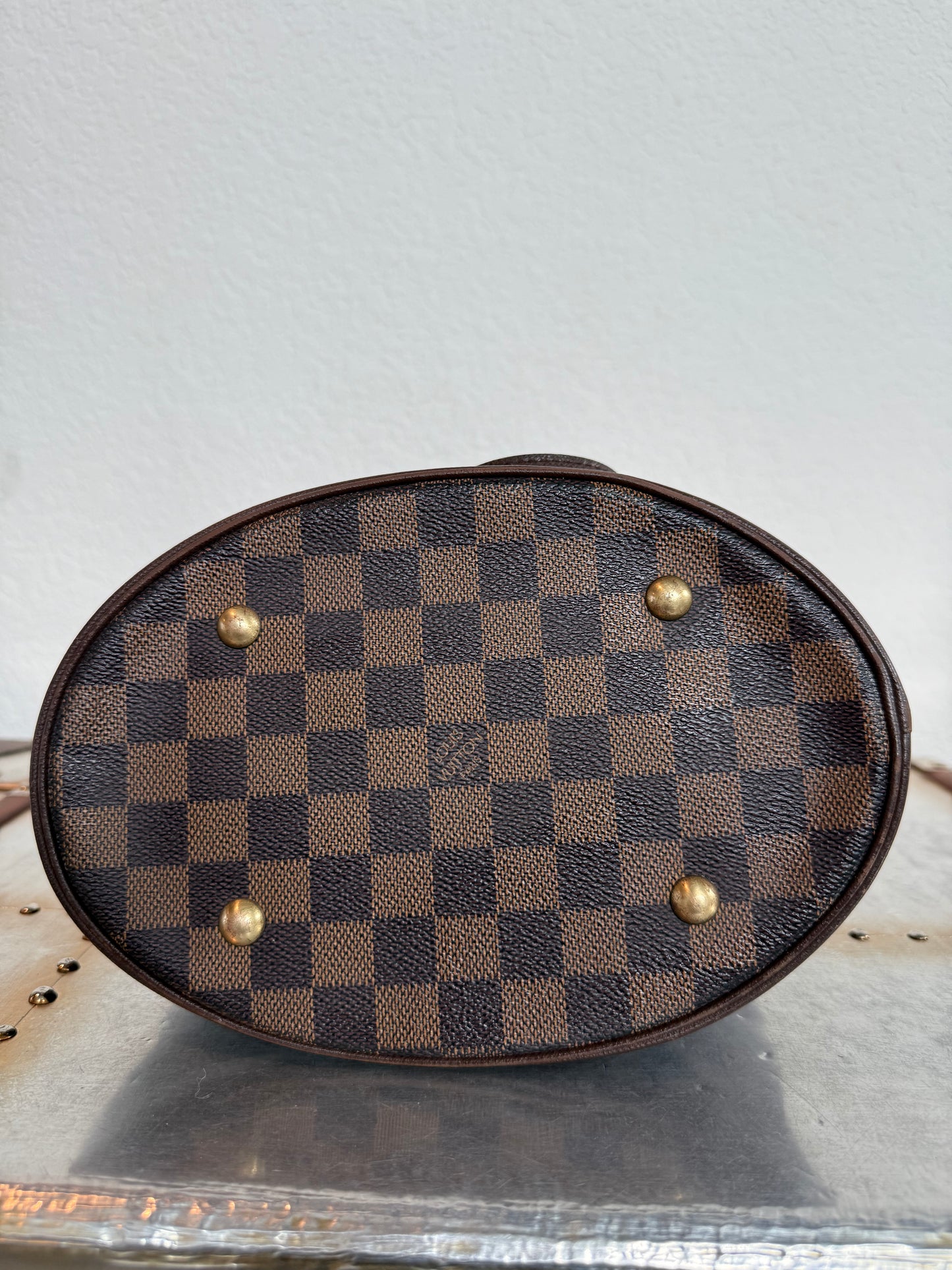 Pre-owned Authentic Louis Vuitton Bucket Damier Ebene Shoulder Bag