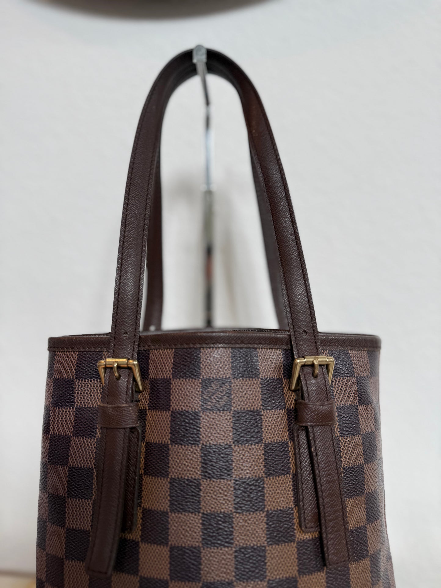 Pre-owned Authentic Louis Vuitton Bucket Damier Ebene Shoulder Bag