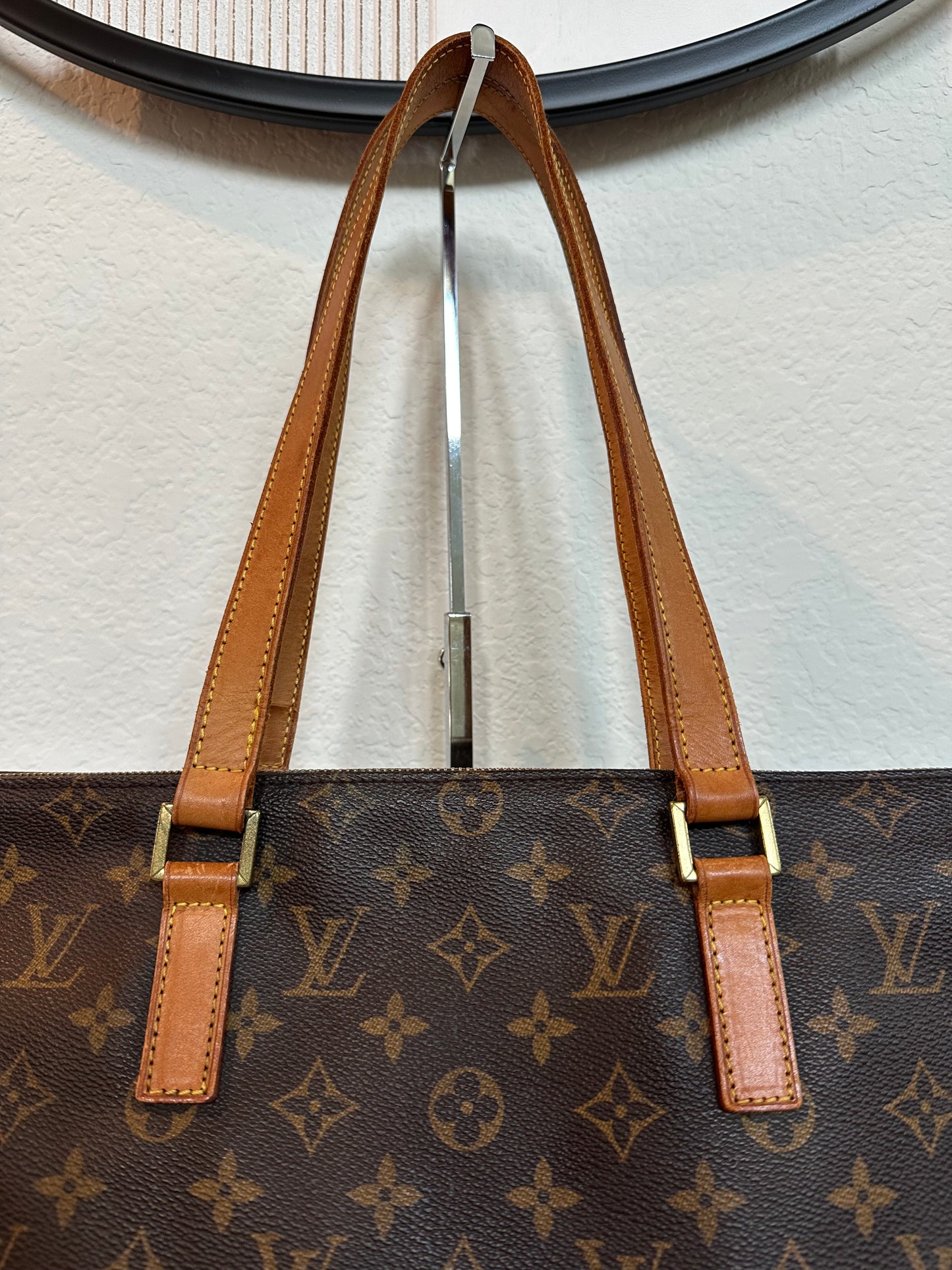 Pre-owned Authentic Louis Vuitton Cabas Mezzo Monogram Shoulder Tote Bag