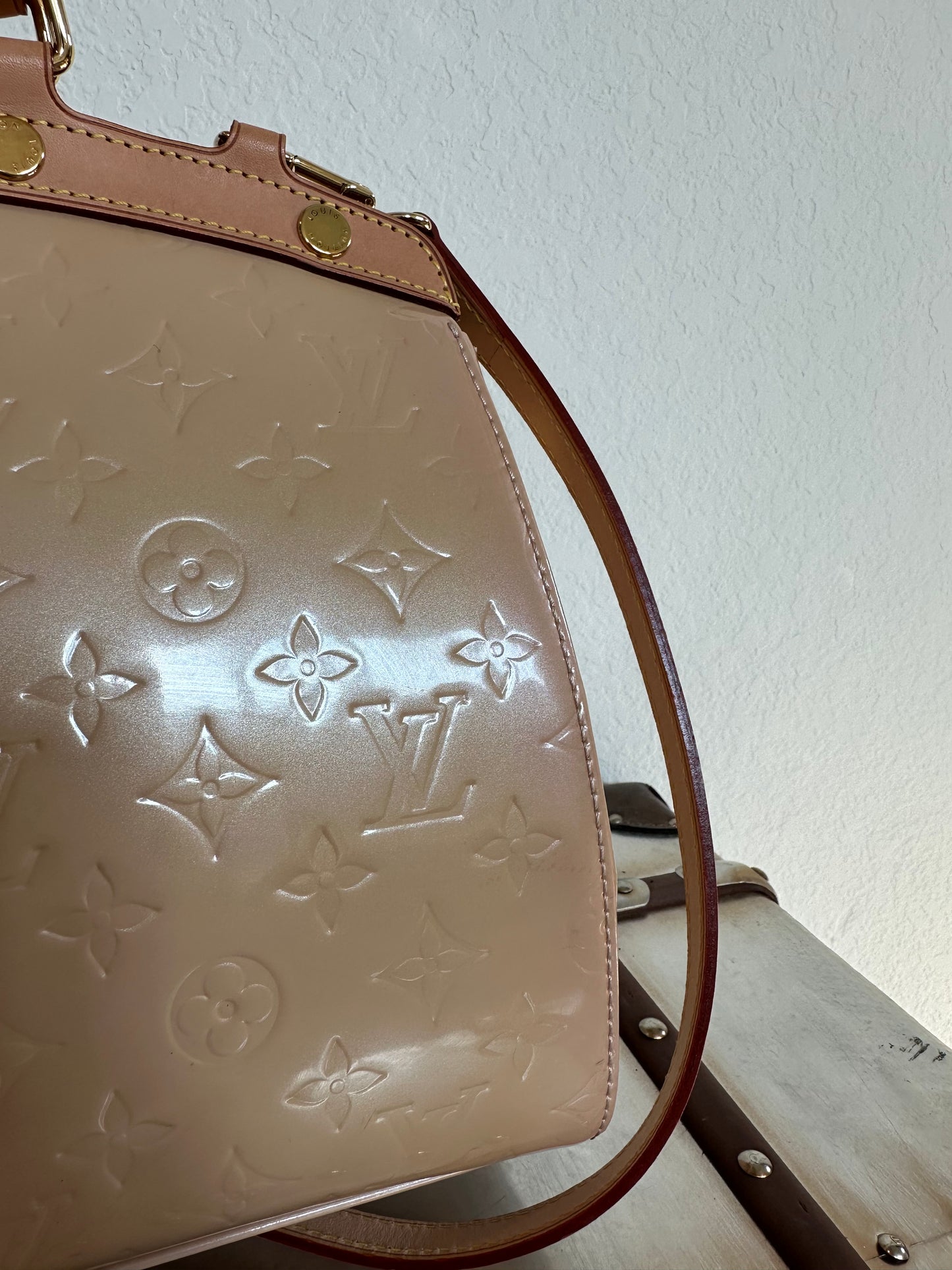 Pre-owned Authentic Louis Vuitton Brea Rose MM Angelique Tote / Shoulder Bag
