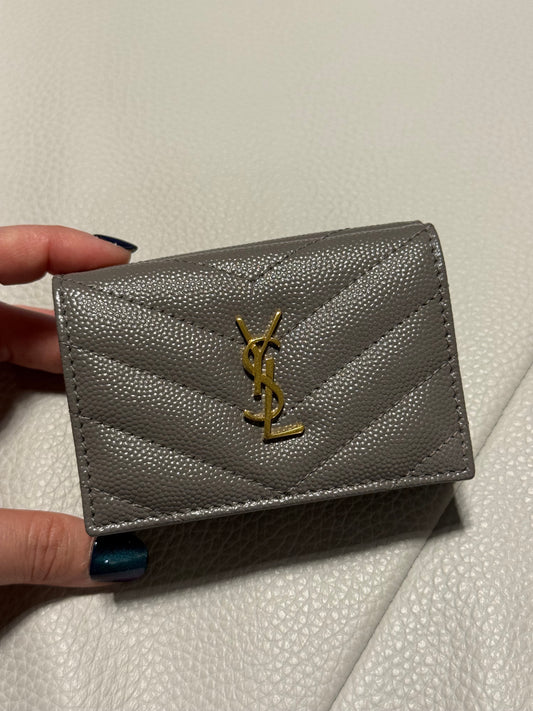Yves Saint Laurent Cassandra Leather French Wallet