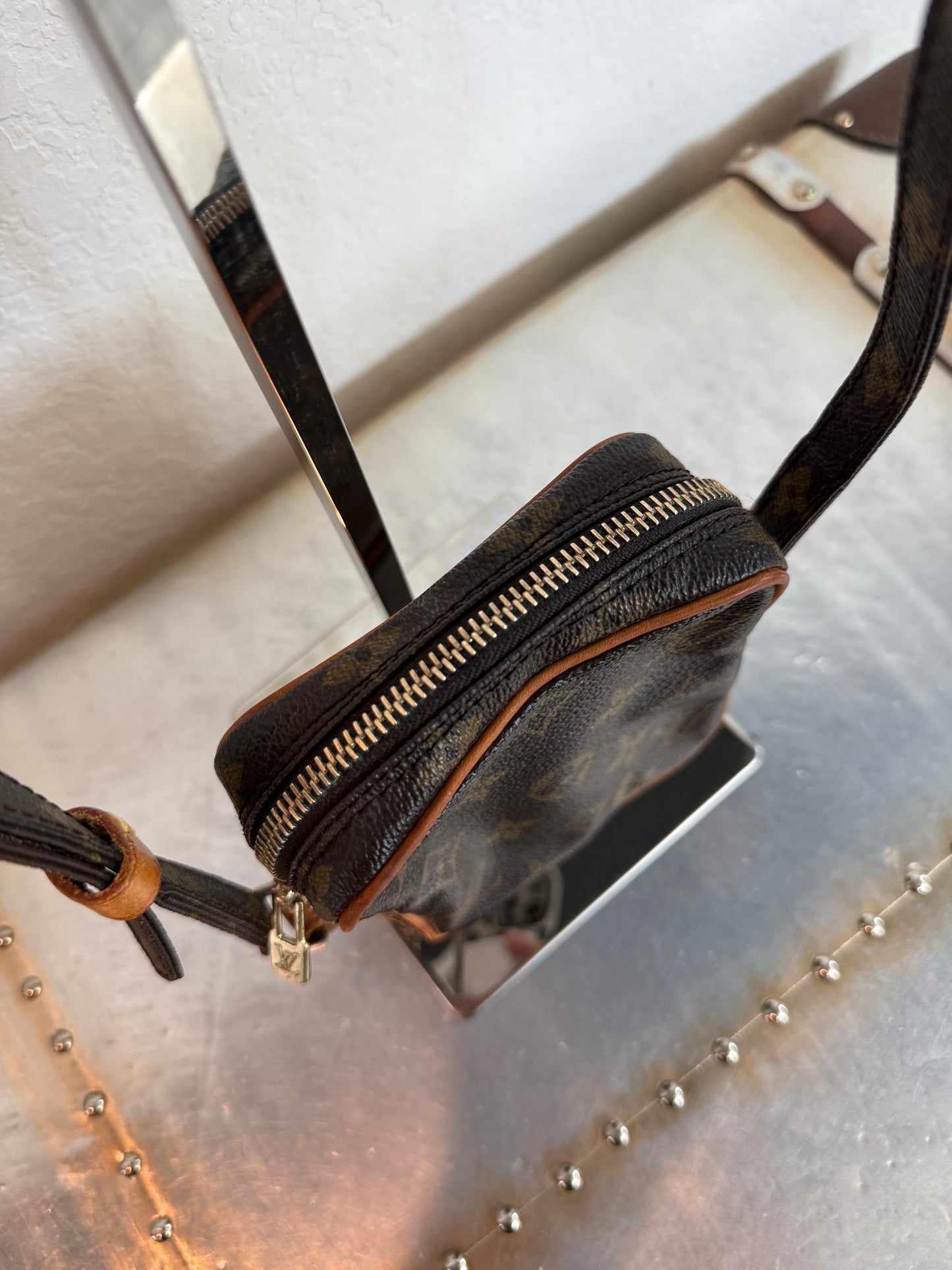 Pre-owned Louis Vuitton Mini Danube Monogram Crossbody Bag
