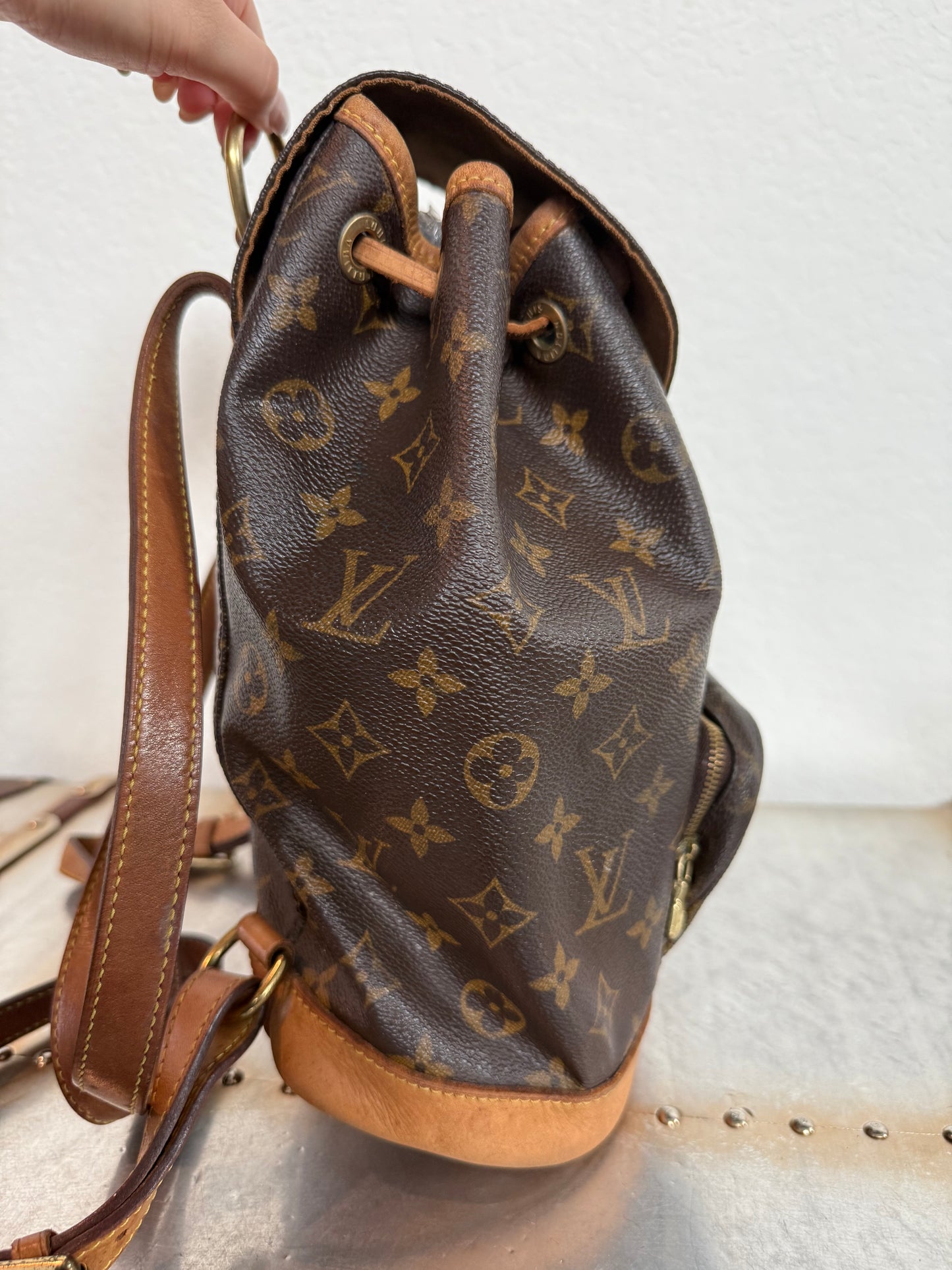 Pre-owned Authentic Louis Vuitton Montsouris MM Monogram Backpack