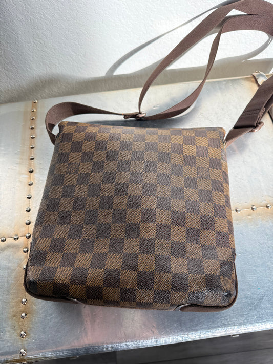 Pre-owned Authentic Brooklyn PM Damier Ebene Crossbody Bag