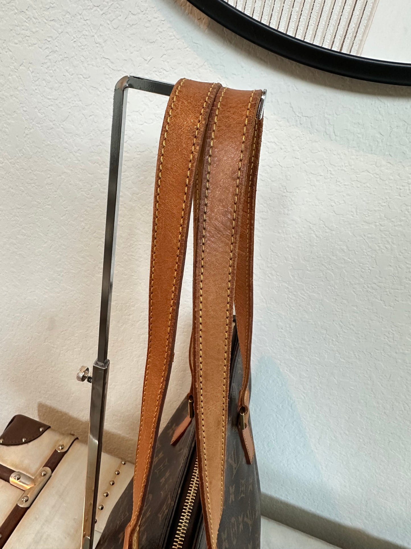 Pre-owned Authentic Louis Vuitton Cabas Mezzo Monogram Shoulder Tote Bag