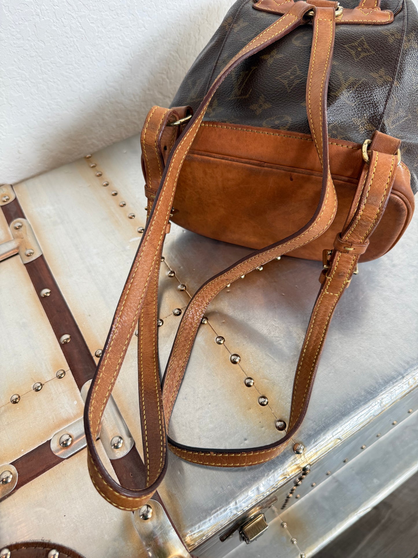 Pre-owned Authentic Louis Vuitton Montsouris Mini Monogram Backpack