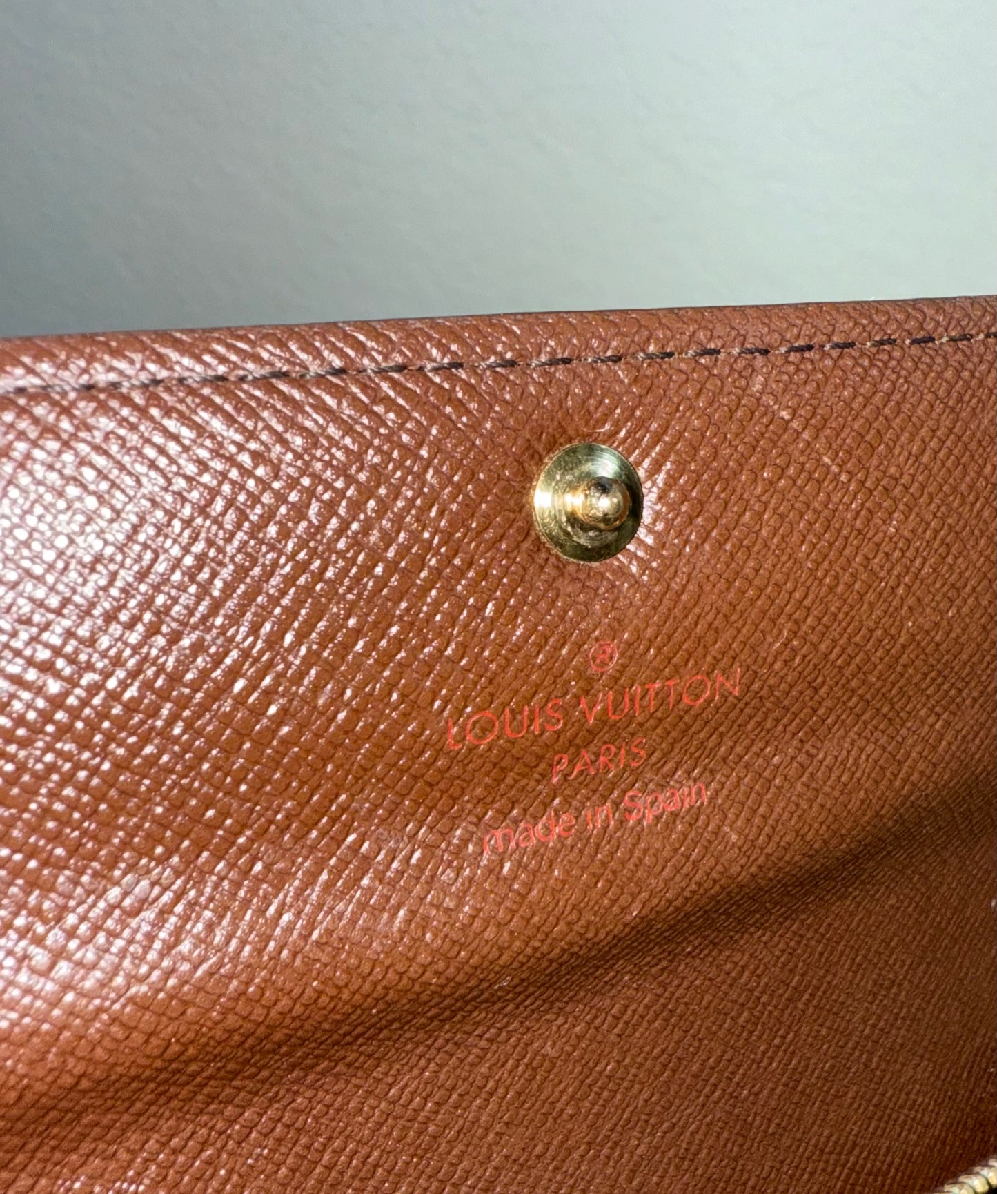 Pre-owned Authentic Louis Vuitton Portefeuille Sarah Damier Ebene Long Wallet