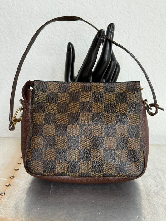 Pre-owned Authentic Louis Vuitton Damier Ebene Trousse Pochette Handbag
