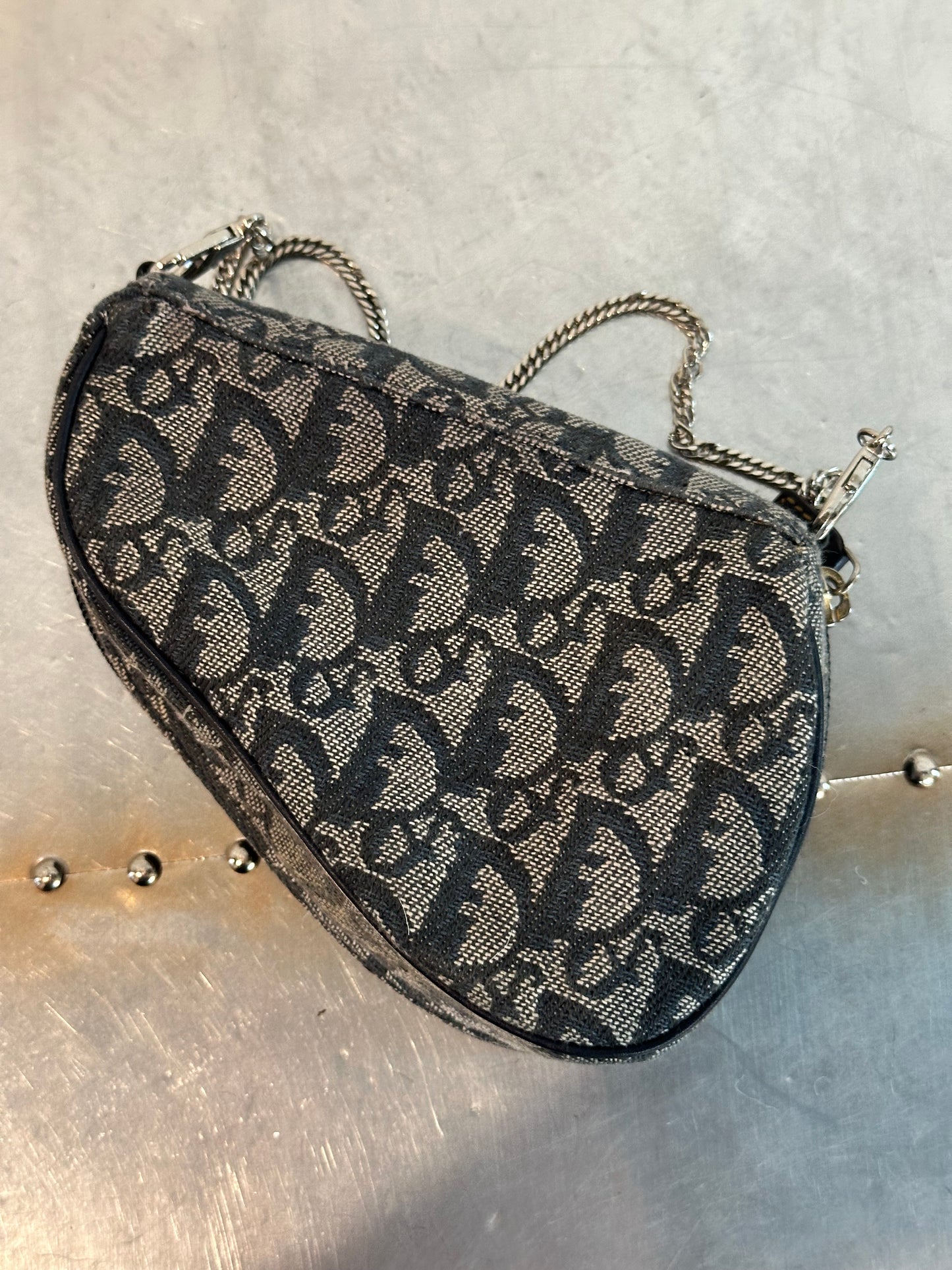 Pre-owned Vintage Christian Dior Mini Saddle Handbag