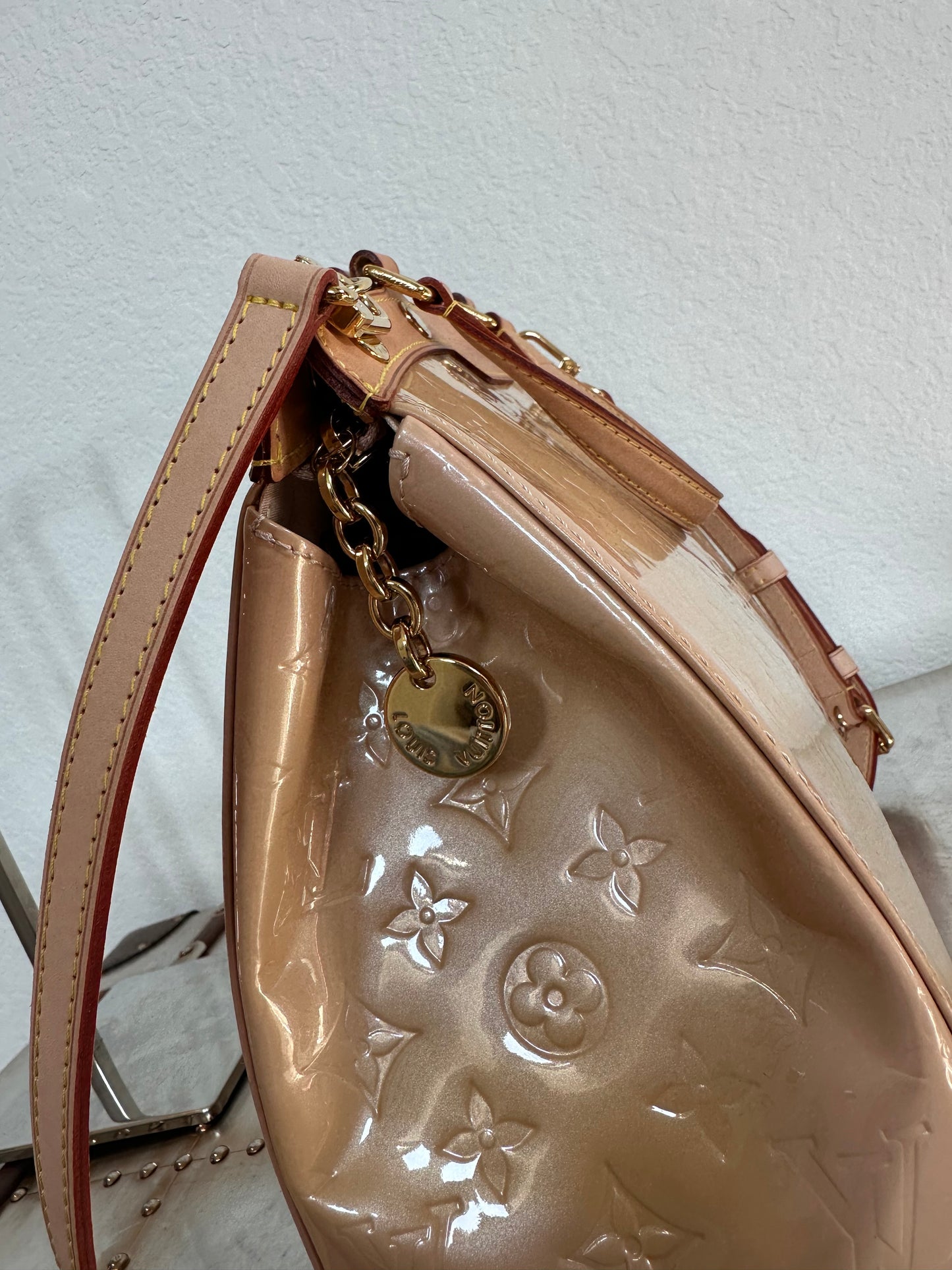 Pre-owned Authentic Louis Vuitton Brea Rose MM Angelique Tote / Shoulder Bag