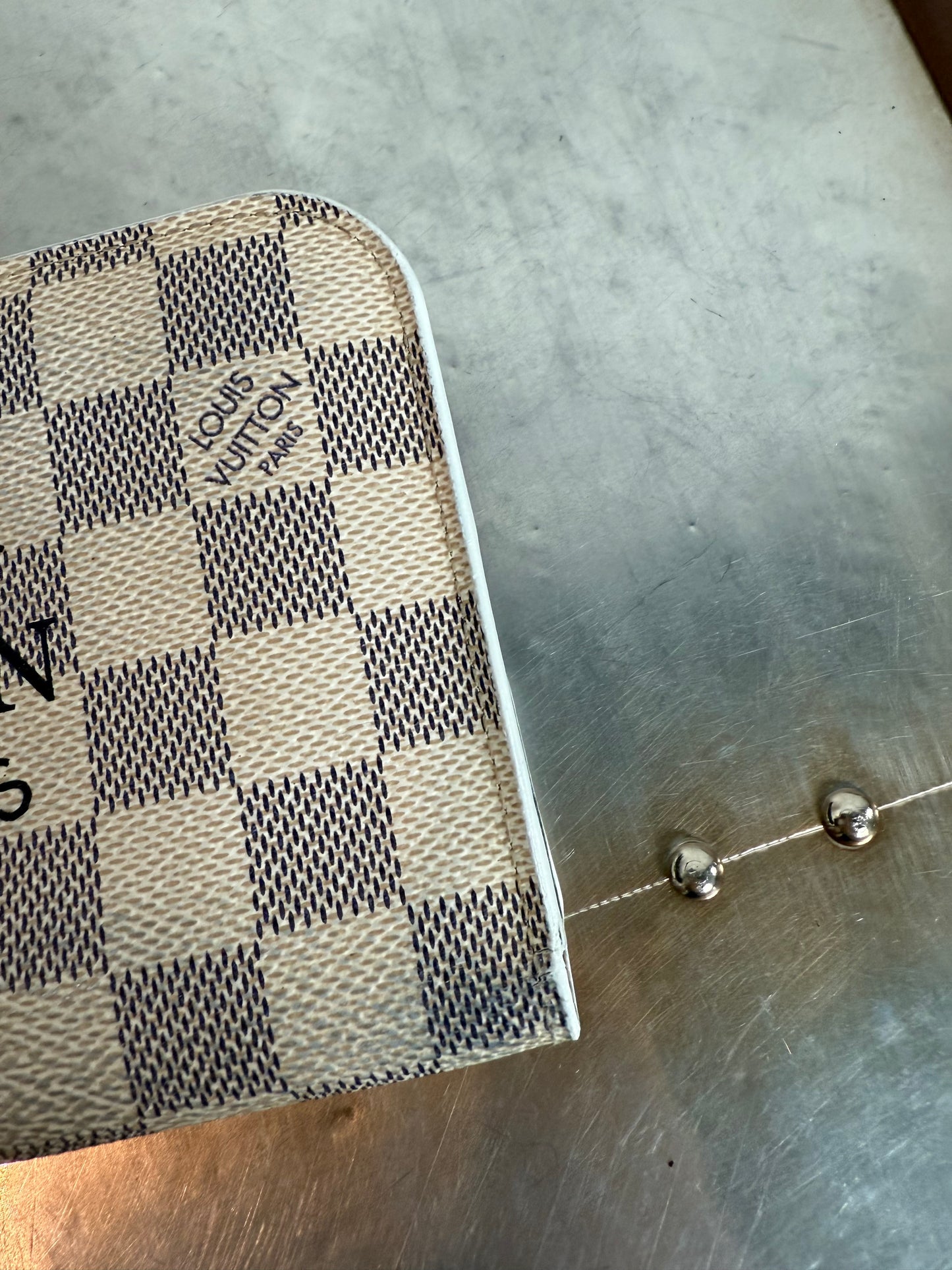 Pre-owned Authentic Louis Vuitton Damier Azur Articles de Voyage Insolite Wallet