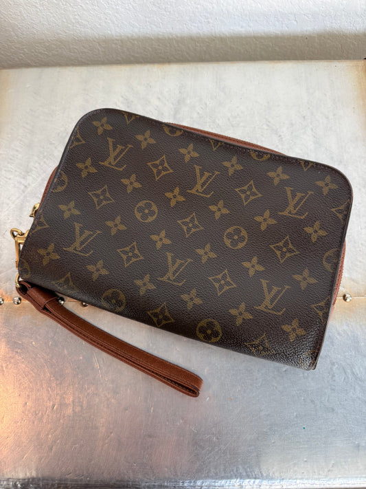 Pre-owned Authentic Louis Vuitton Monogram Orsay Clutch Handbag
