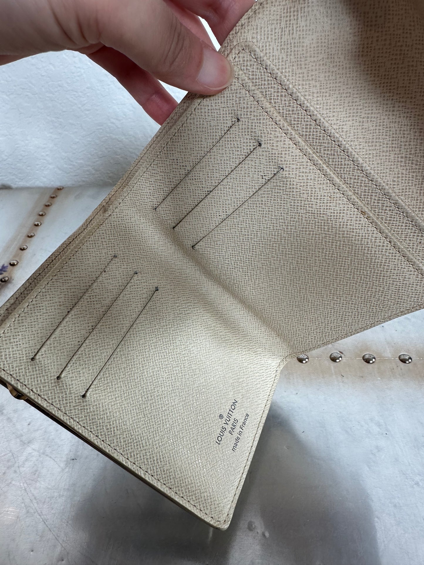 Pre-owned Authentic Louis Vuitton Damier Azur Portefeuille Koala Wallet