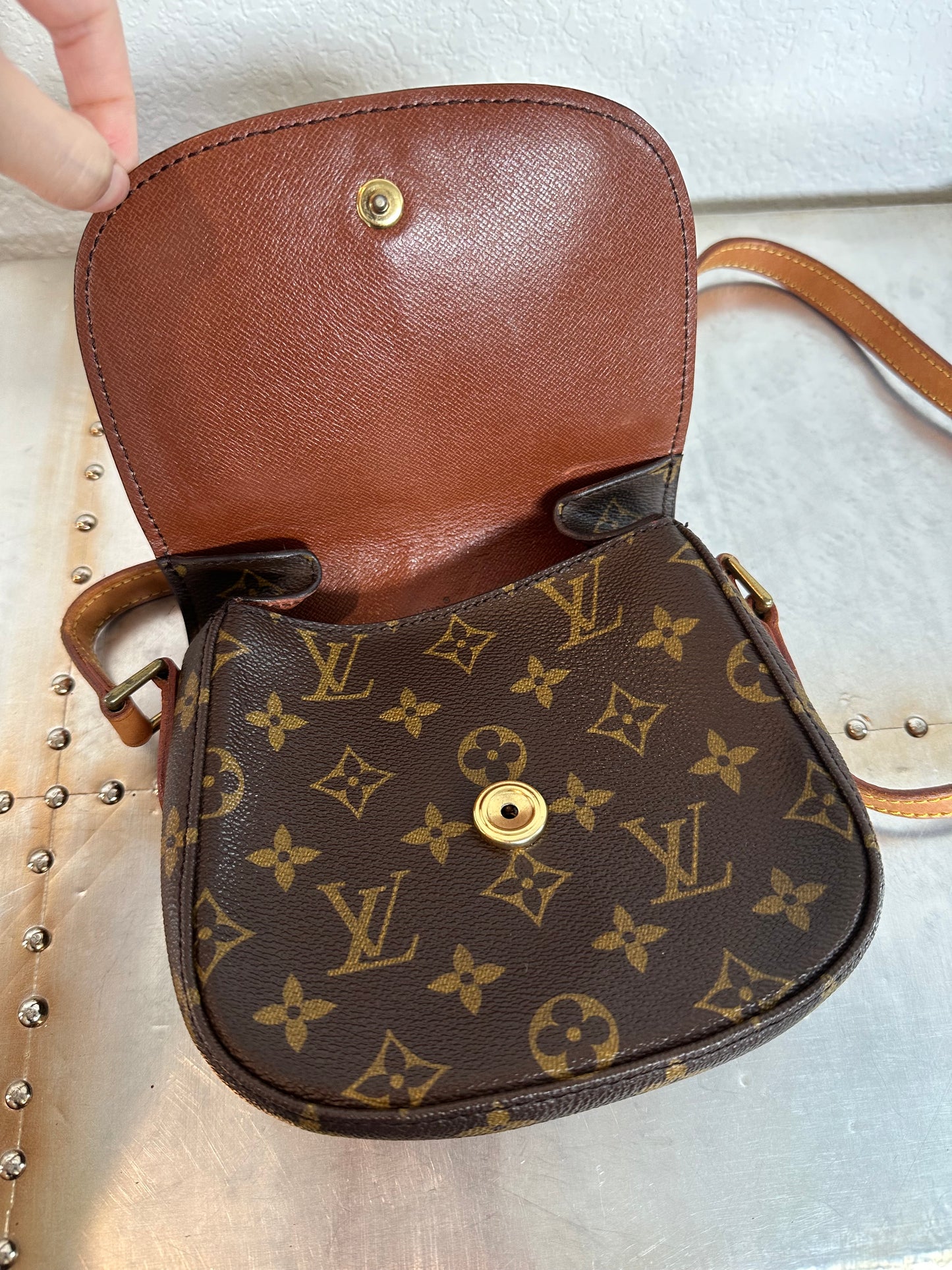 Pre-owned Authentic Louis Vuitton Saint Cloud PM Monogram Shoulder / Crossbody Bag