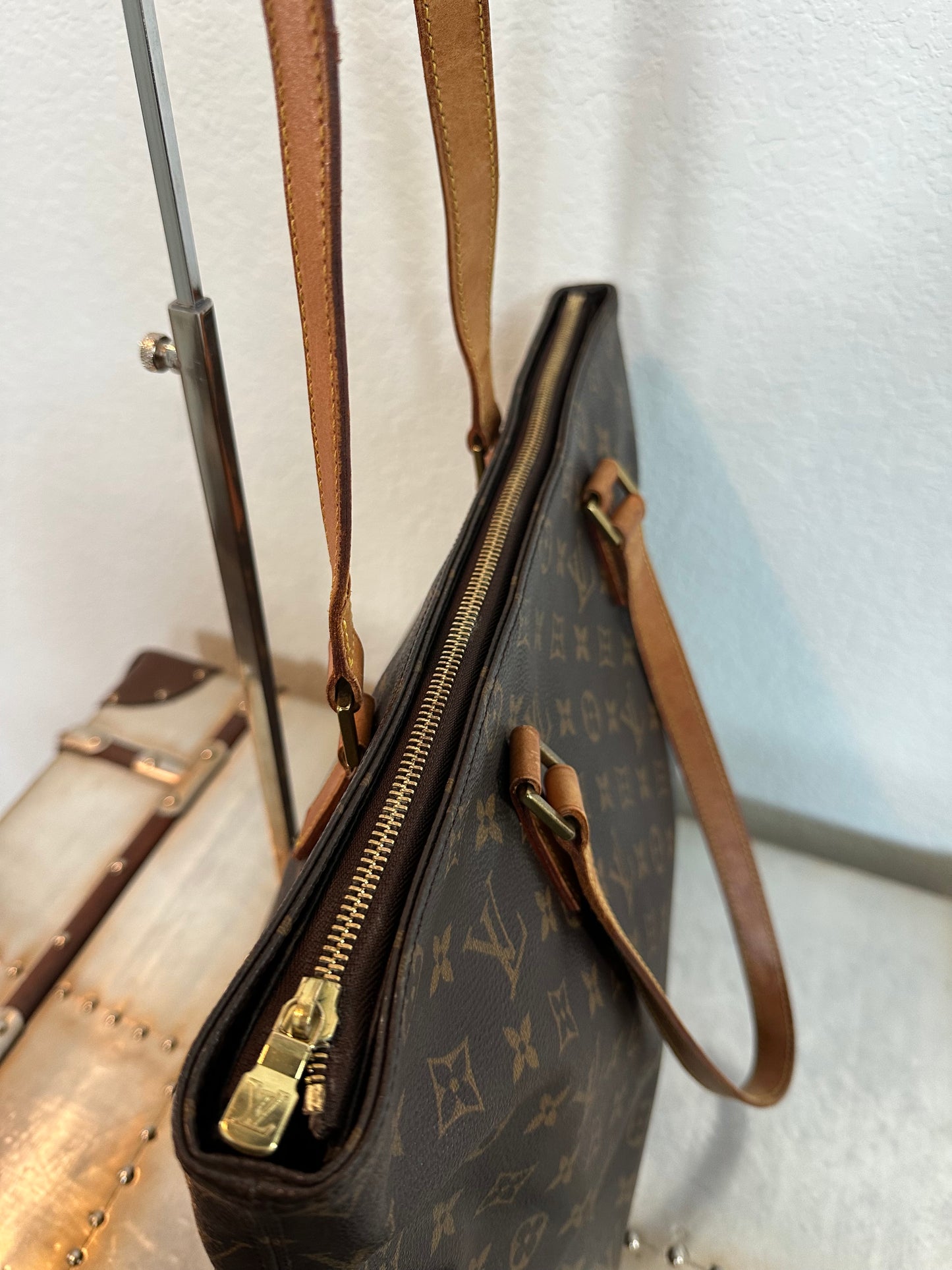 Pre-owned Authentic Louis Vuitton Cabas Mezzo Monogram Shoulder Tote Bag
