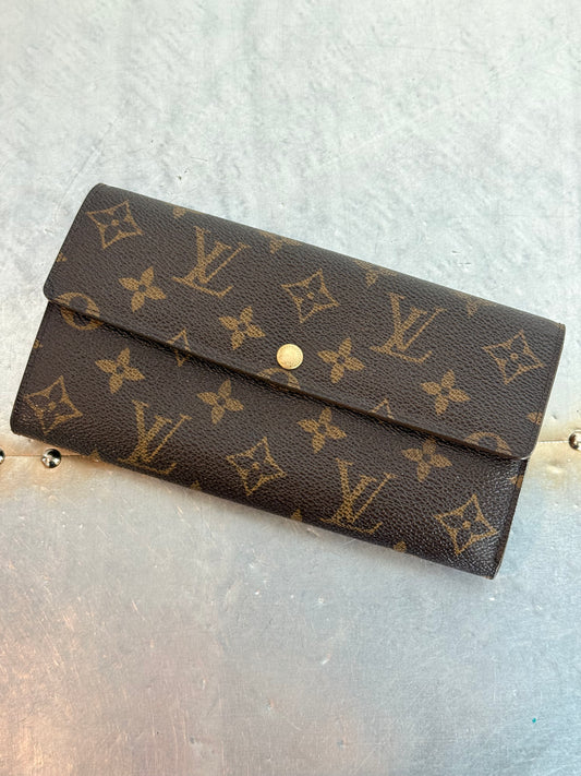 Pre-owned Authentic Louis Vuitton Portefeuille Sarah Monogram Long Wallet